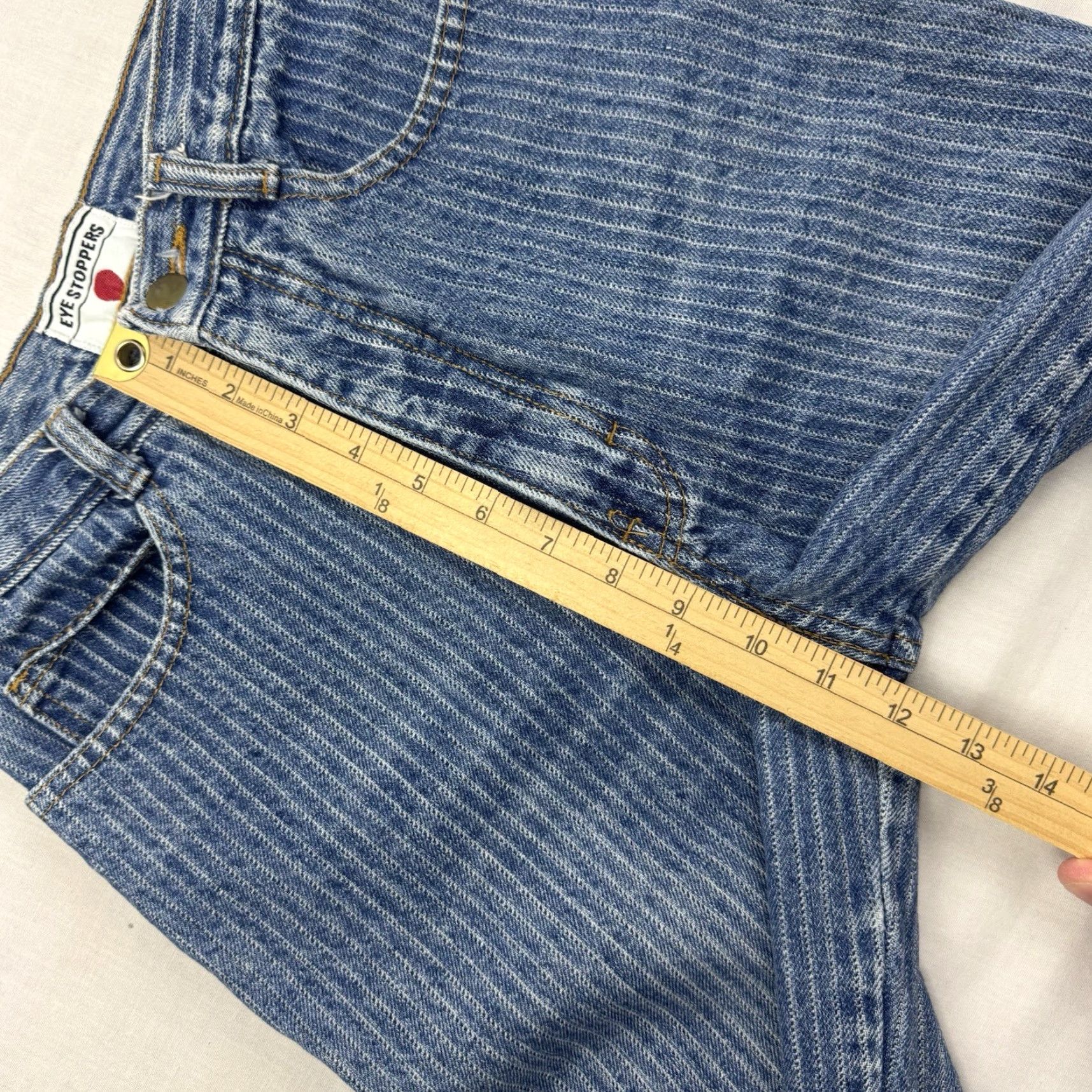 Vintage VINTAGE Eye Stoppers Jeans Womens 7 High Waisted 1980s Pin Striped Mom Style 80s Size 28" / US 6 / IT 42 - 7 Thumbnail