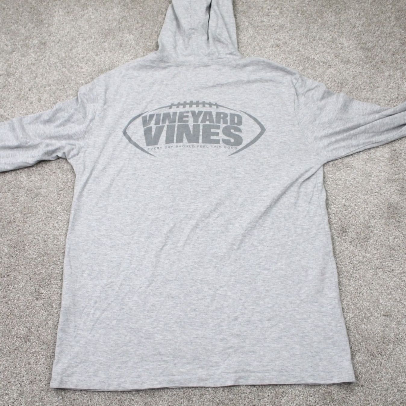 Vineyard Vines Vineyard Vines Hoodie Mens Small Gray Football Long Sleeve Pullover Hooded Sweatshirt Size US S / EU 44-46 / 1 - 2 Thumbnail