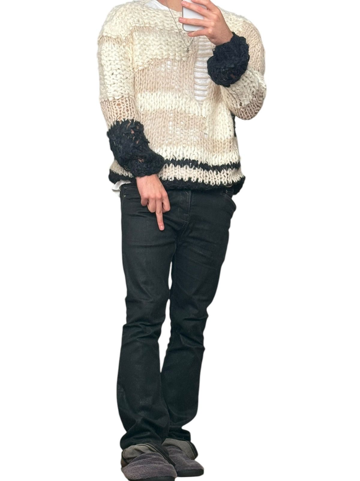 Maison Margiela Spider Web Punk Cashmere Silk Alpaca Knit Sweater Size US M / EU 48-50 / 2 - 3 Thumbnail