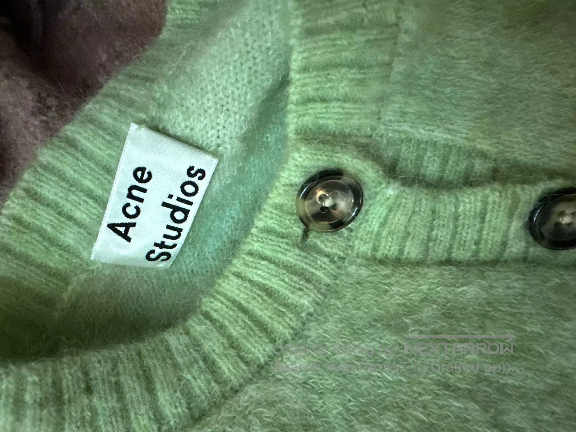 Acne Studios Acne Studios Green Cardigan. Size XS / US 0-2 / IT 36-38 - 3 Thumbnail