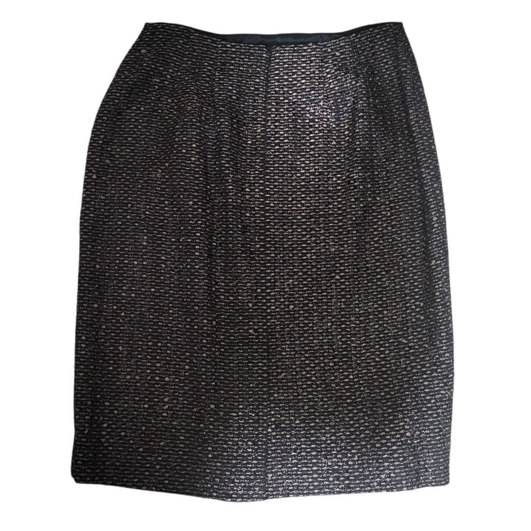Other Dana Buchman Black/Multi Shimmer Tweed Pencil Skirt -Size 8 Size 30" / US 8 / IT 44 - 2 Thumbnail