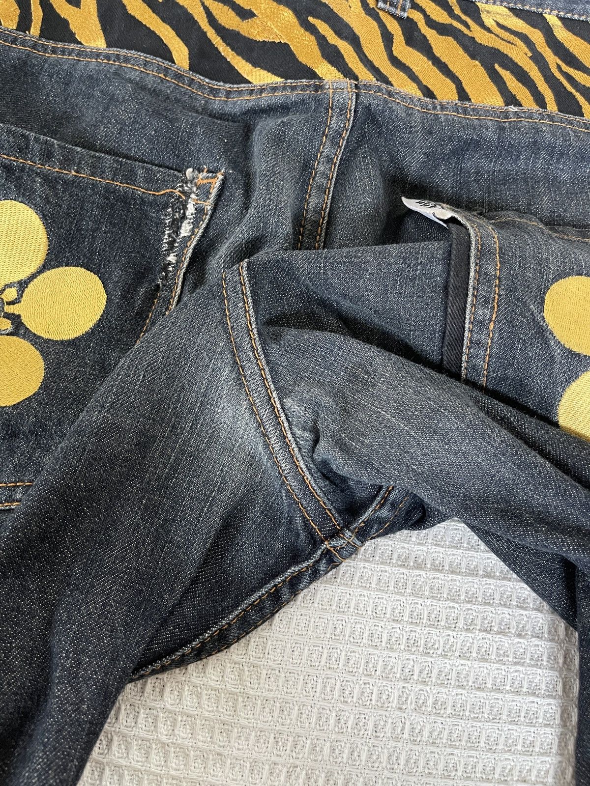 Karakuri Tamashii Vintage’90s🔥SUKAJAN🔥Embroidered Hybrid Tiger Jeans Size US 36 / EU 52 - 17 Thumbnail