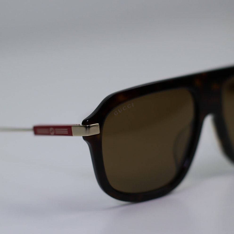 Gucci NEW Gucci Sunglasses GG1309S 006 Dark Havana/Brown Unisex Size ONE SIZE - 7 Thumbnail
