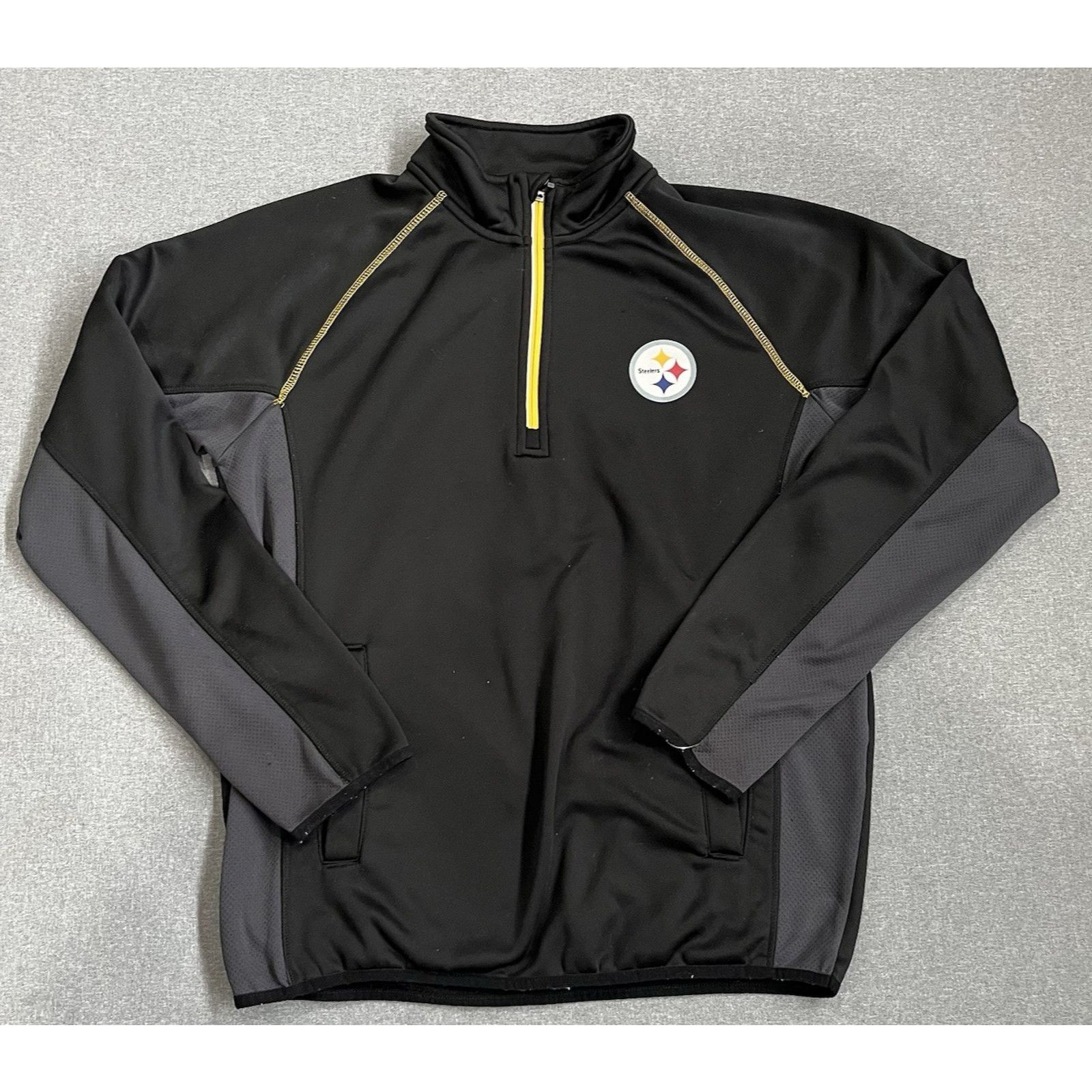 NFL Pittsburgh Steelers Pullover Men M Black 1/4 Zip Fleece NFL Size US M / EU 48-50 / 2 - 1 Thumbnail