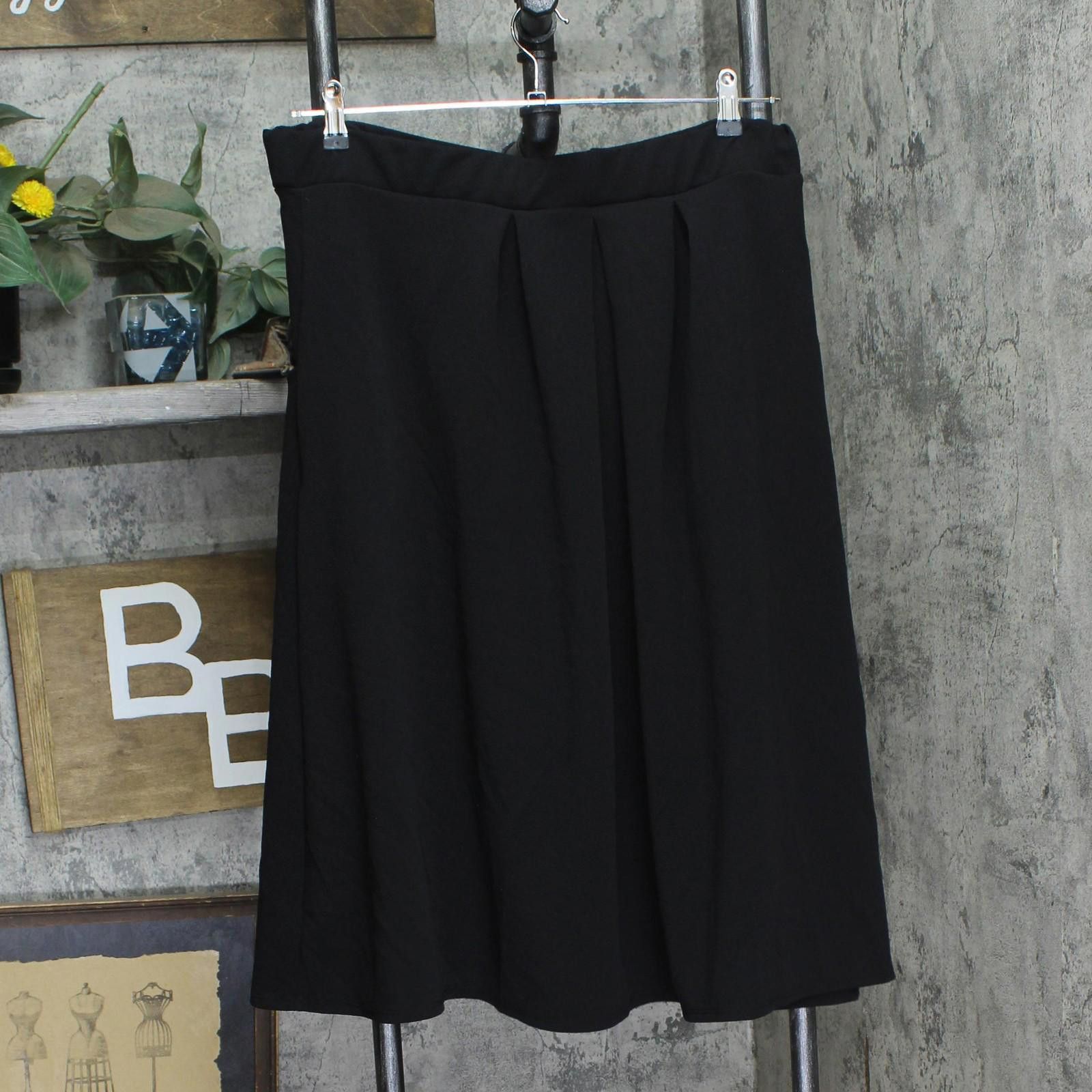 Other 24seven Comfort Apparel Classic Knee Length Skirt Black 2x Size 42" / US 20 - 2 Thumbnail