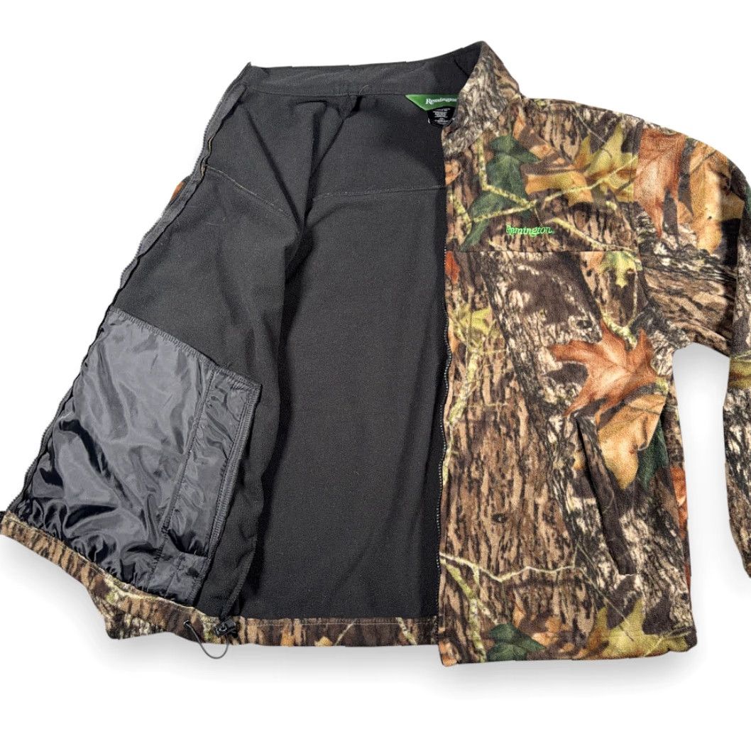Vintage Remington Jacket Adult LARGE Brown Green Camo Polyester Fleece Mossy Oak Hunting Size US L / EU 52-54 / 3 - 4 Thumbnail