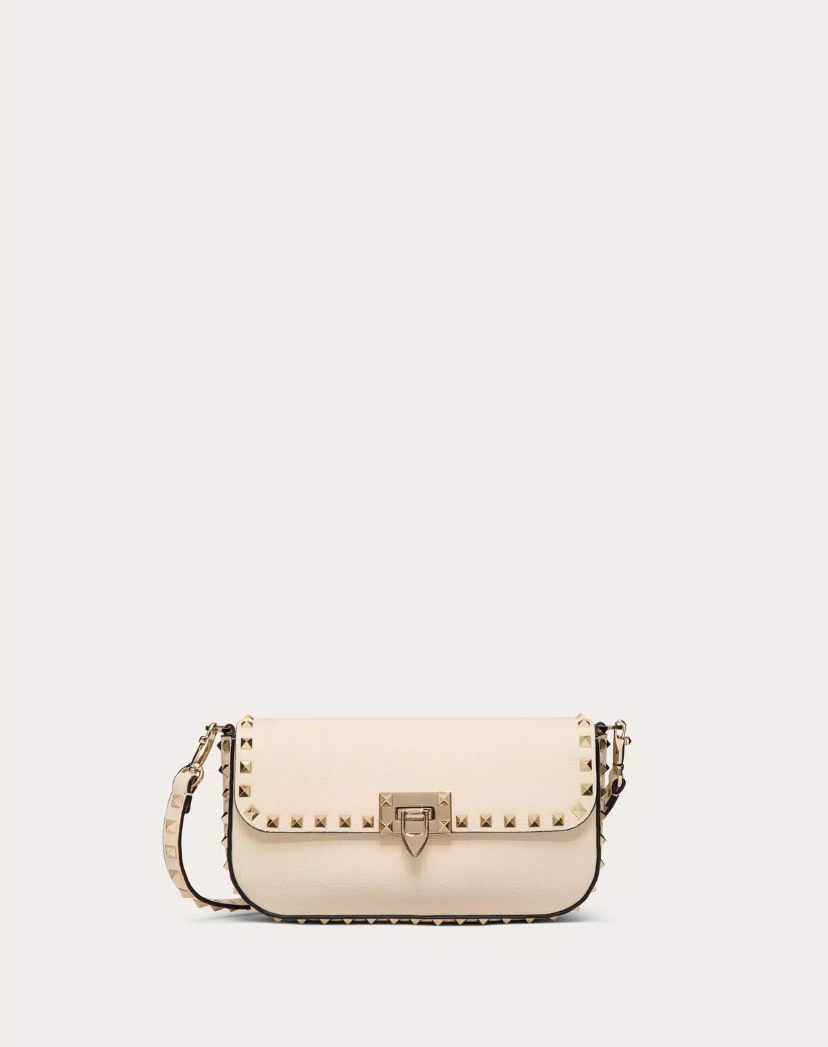 Valentino oc11z0725 Size:OS/Shoulder Bag In Grainy Calfskin in White Size ONE SIZE - 1 Thumbnail