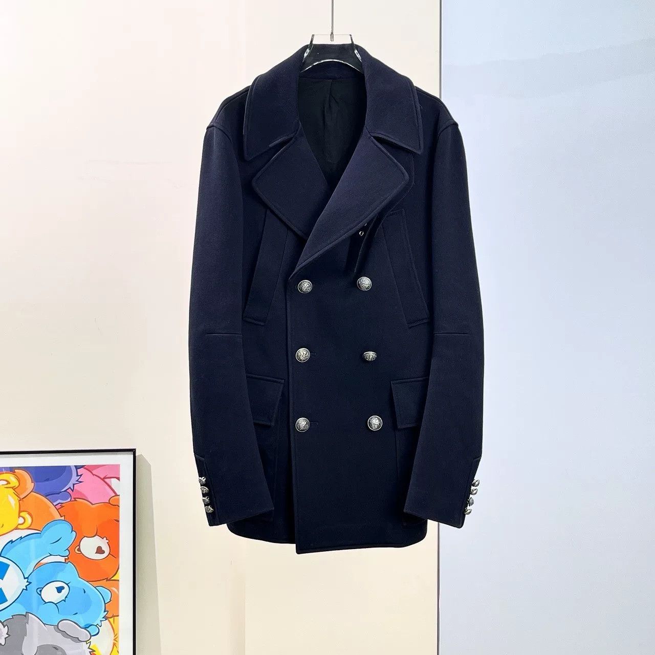 Balmain Balmain Men's Wool Coat Size US M / EU 48-50 / 2 - 1 Thumbnail