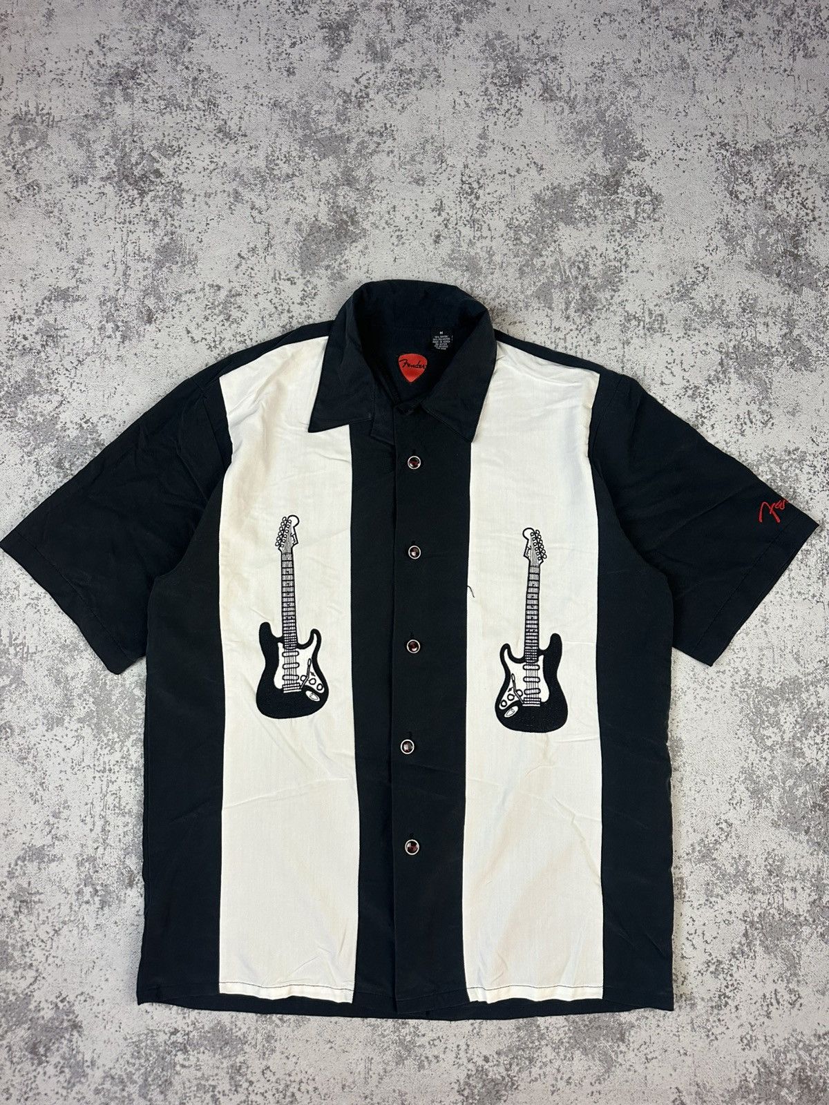 Vintage Shirt Fender Guitar Bowling Rockabilly Vibe