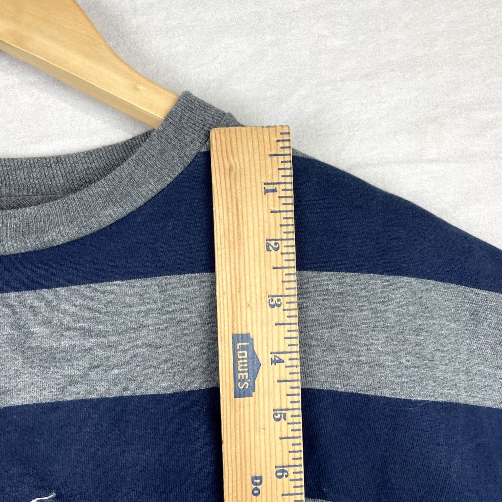 Disney Disney Dopey Shirt Mens Large Gray Blue Striped Embroidered Tee Size US L / EU 52-54 / 3 - 6 Thumbnail