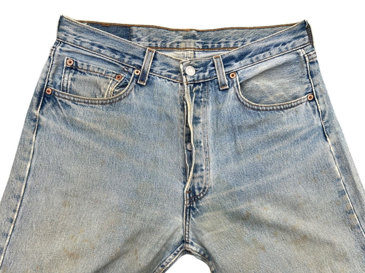 Levi's Vintage 90s Levis 501 Distressed Mudwash Denim Jeans 32x30 Size US 32 / EU 48 - 6 Thumbnail