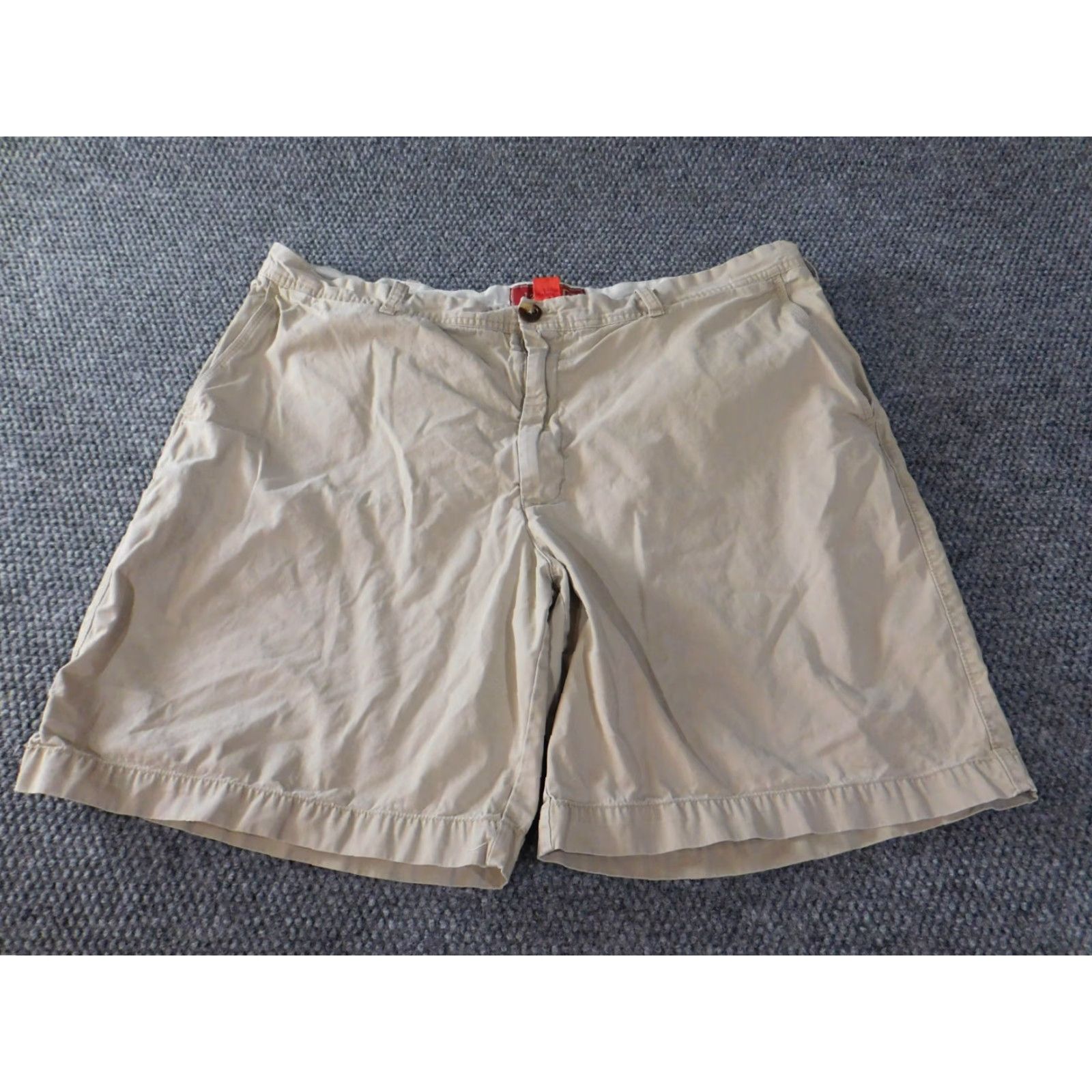 Izod Izod Mens Shorts 42 Beige Stretch Chino Luxury Sport Khaki Classic 4242 Men Regular Beige Stretch Logo Flat Front Cotton Knit Knit Vintage No? Size US 42 / EU 58 - 2 Thumbnail