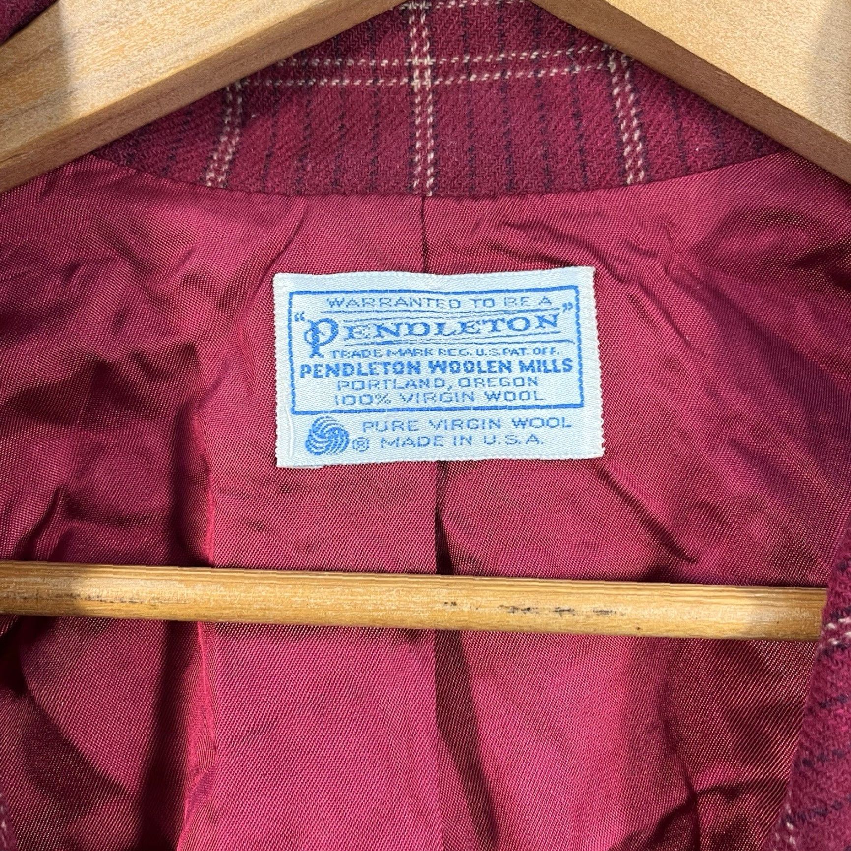 Pendleton VINTAGE Pendleton Blazer Coat Jacket Womens XL Red Plaid 100% Wool 49er Pockets Classic Button Size XL / US 12-14 / IT 48-50 - 2 Thumbnail