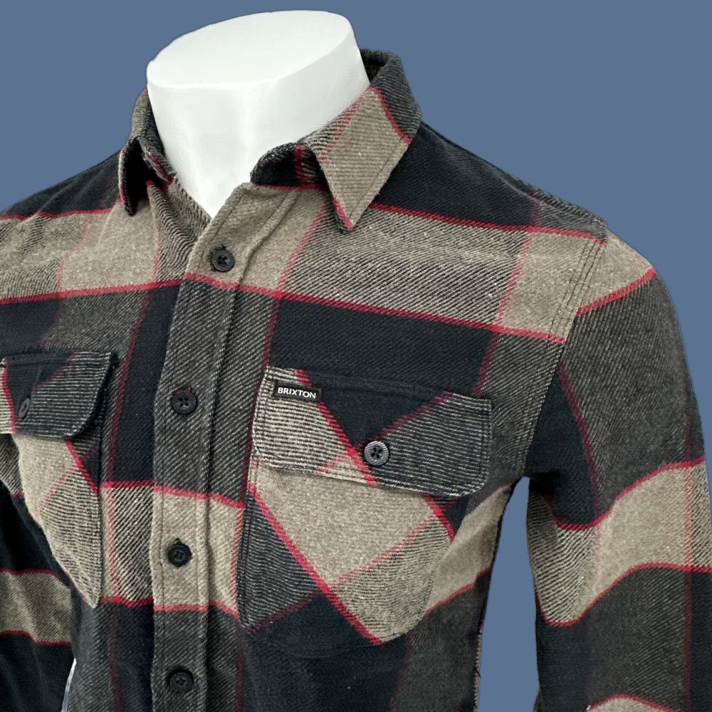 Brixton Brixton Bowery Shirt Mens M Black Tan Plaid Flannel Long Sleeve Button Up Size US M / EU 48-50 / 2 - 1 Thumbnail