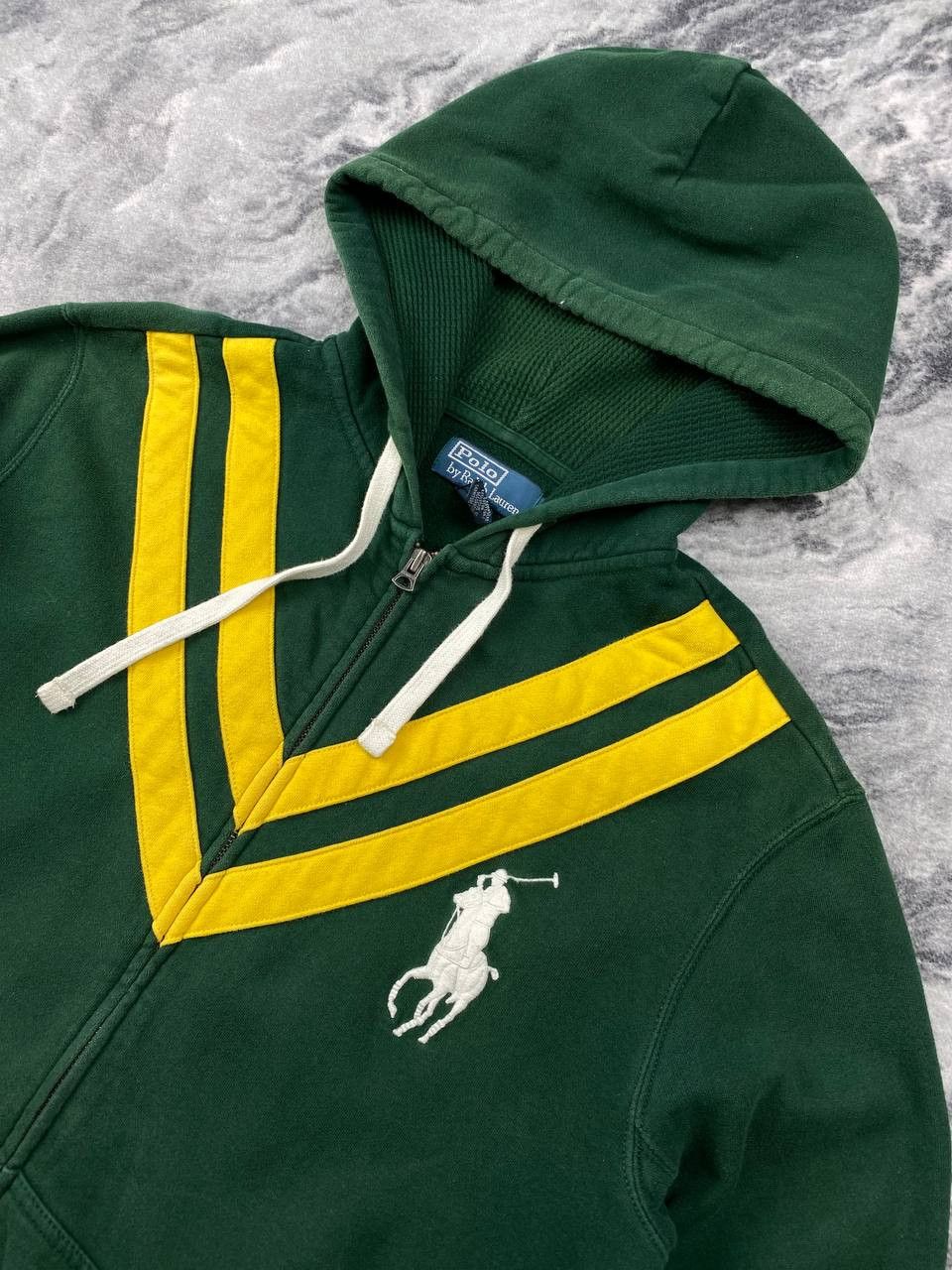 Polo Ralph Lauren Polo Ralph Lauren Full Zip Hoodie Big Pony Men Size M Green Size US M / EU 48-50 / 2 - 2 Thumbnail