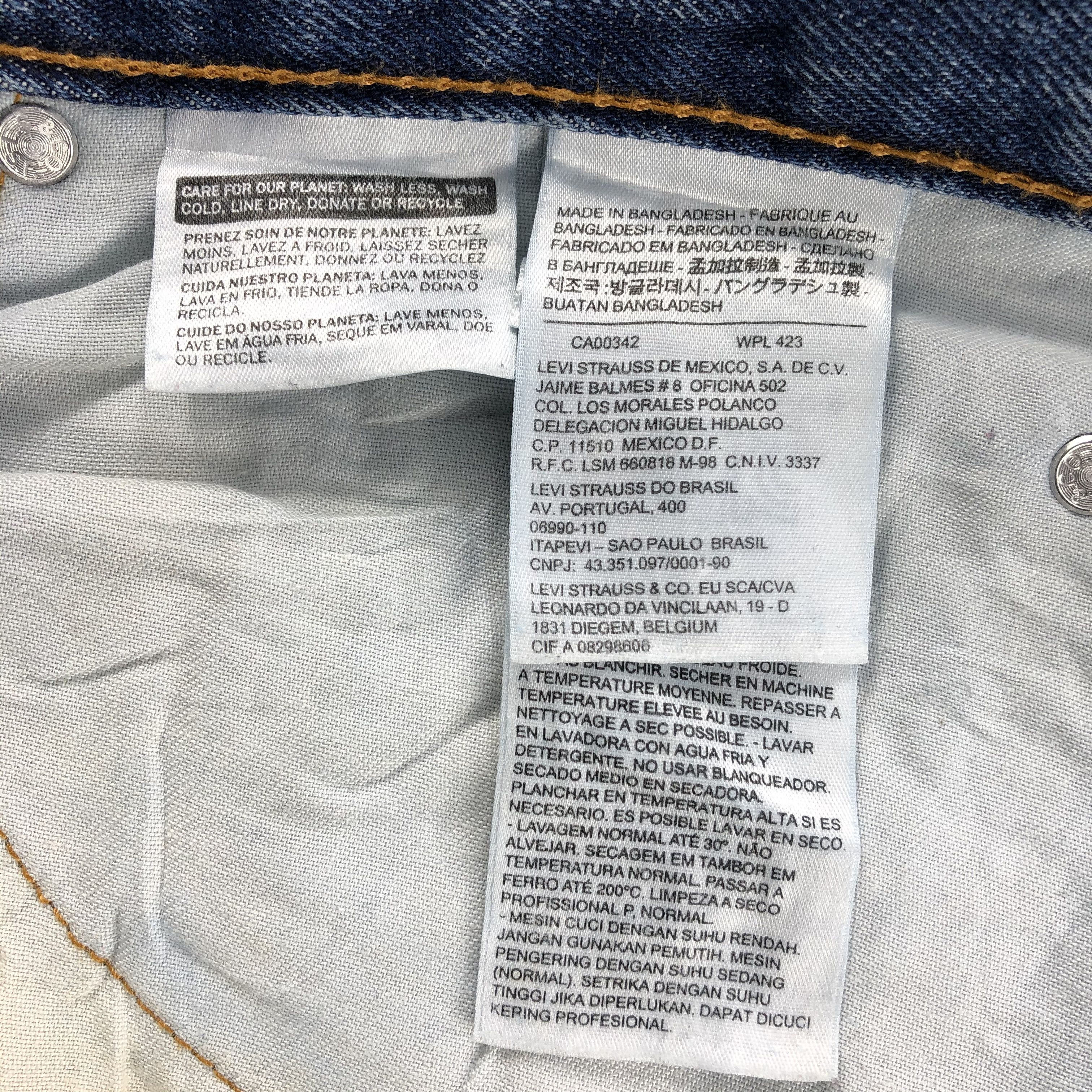 Levi's Vintage Blue Washed Levis 505 Jeans-J982 Size US 37 - 10 Thumbnail