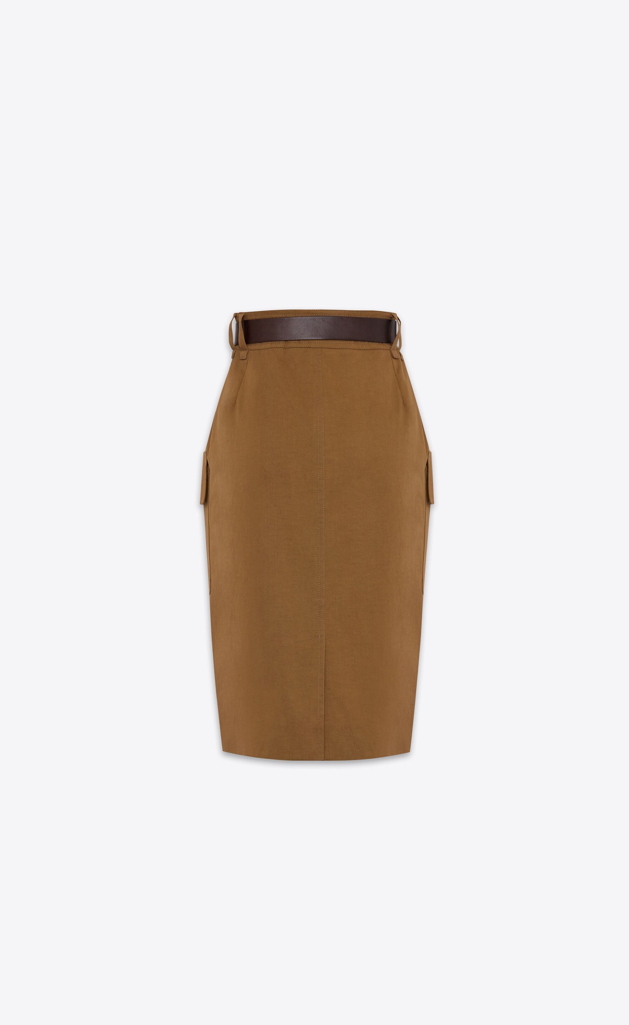 o1y0126 Midi Skirt in Brown