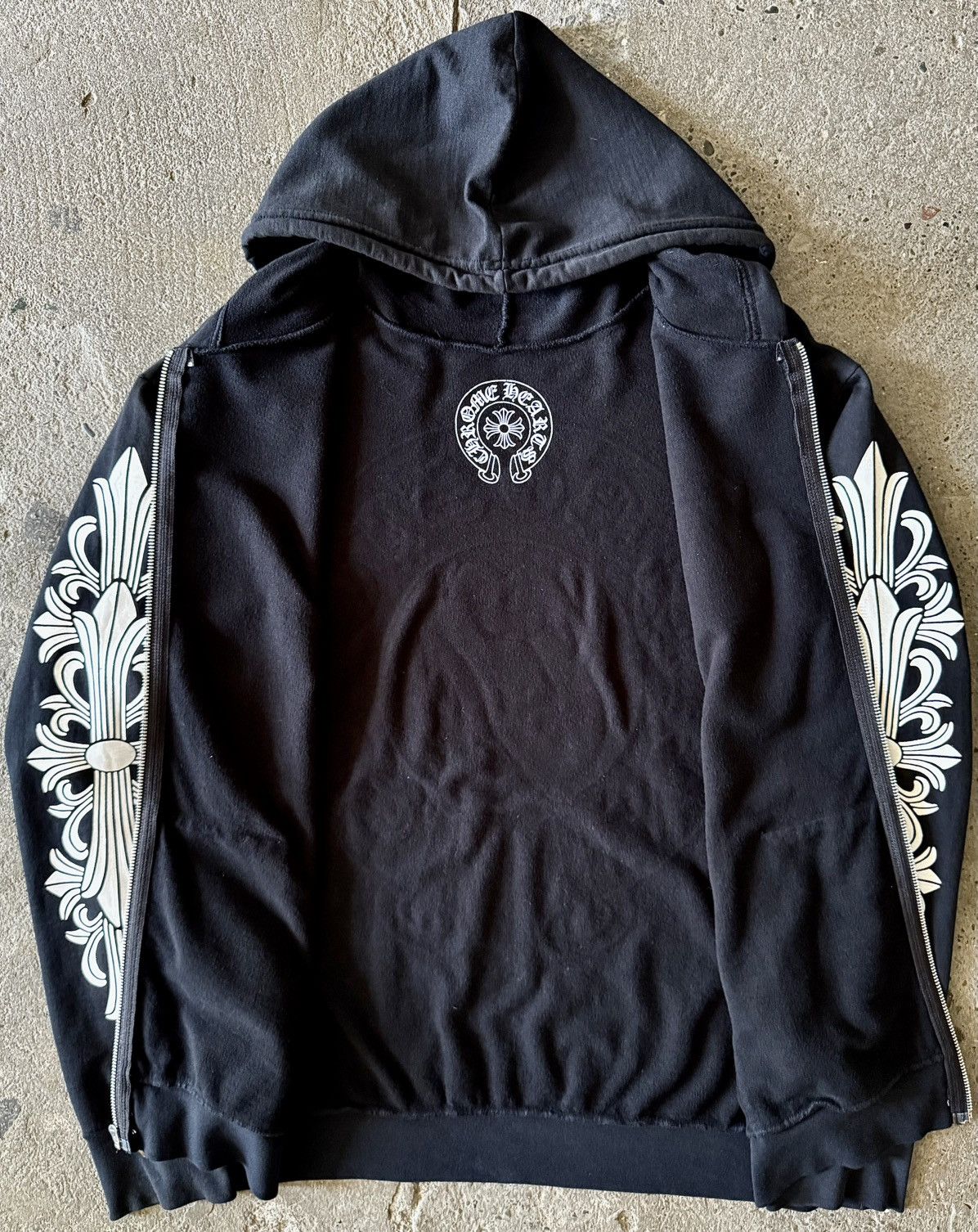 Chrome Hearts - Rolling Stones - 2000's - Floral Zip Hoodie