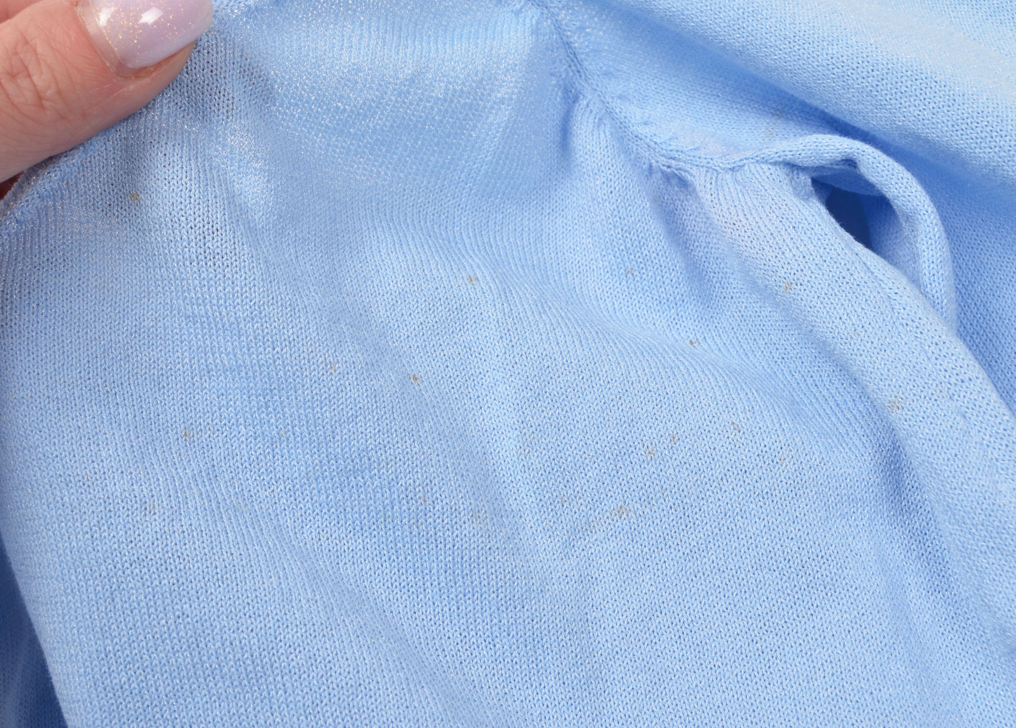 Vintage Vintage Inside Baby Blue Cropped Long Sleeve Y2K Top Size S / US 4 / IT 40 - 9 Thumbnail