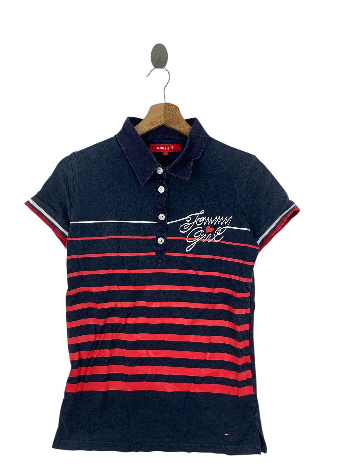 Tommy Hilfiger Vintage TOMMY HILFIGER USA Striped Slim Fit Polo Tee Shirt Size S / US 4 / IT 40 - 5 Thumbnail