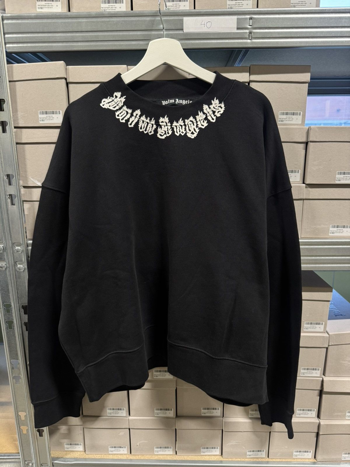 Palm Angels Palm Angels Neck Logo Sweatshirt NEW 700$ Size US XXL / EU 58 / 5 - 1 Thumbnail