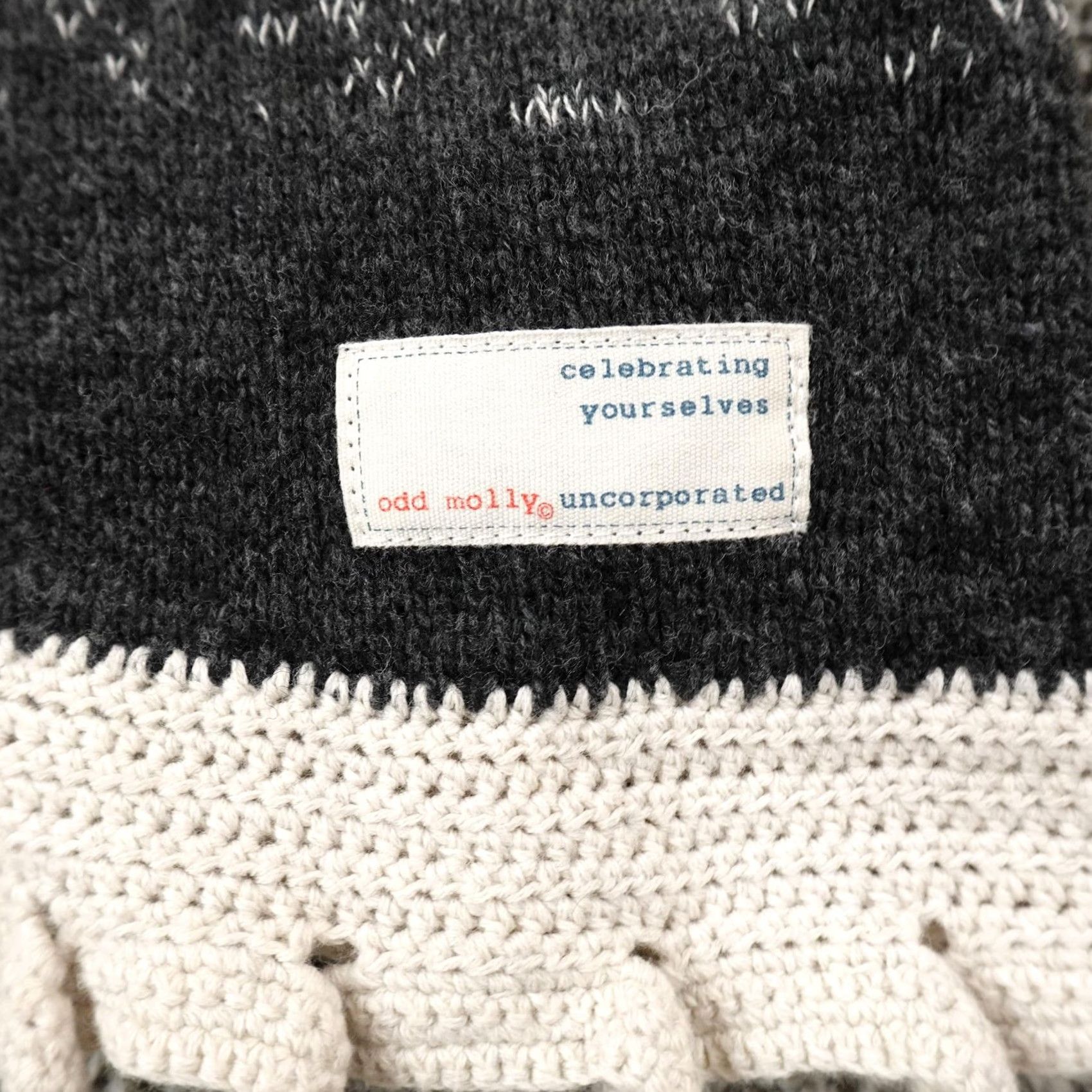 Anthropologie Odd Molly Sweater Womens M Black Nordic Fair Isle Knit Crochet Wool Cotton Nylon Knit Pullover Casual 90s Boyfriend Mens Womens? Size M / US 6-8 / IT 42-44 - 3 Thumbnail