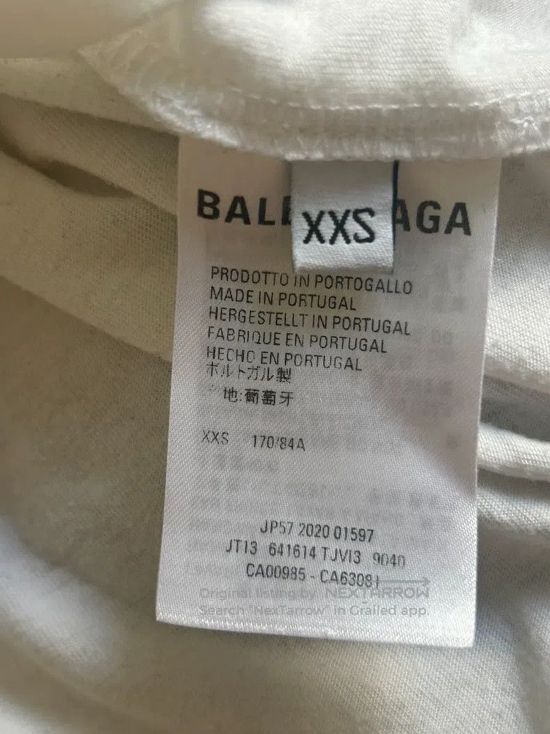 Balenciaga Seven Languages Loose Fit White Short Sleeve T-
