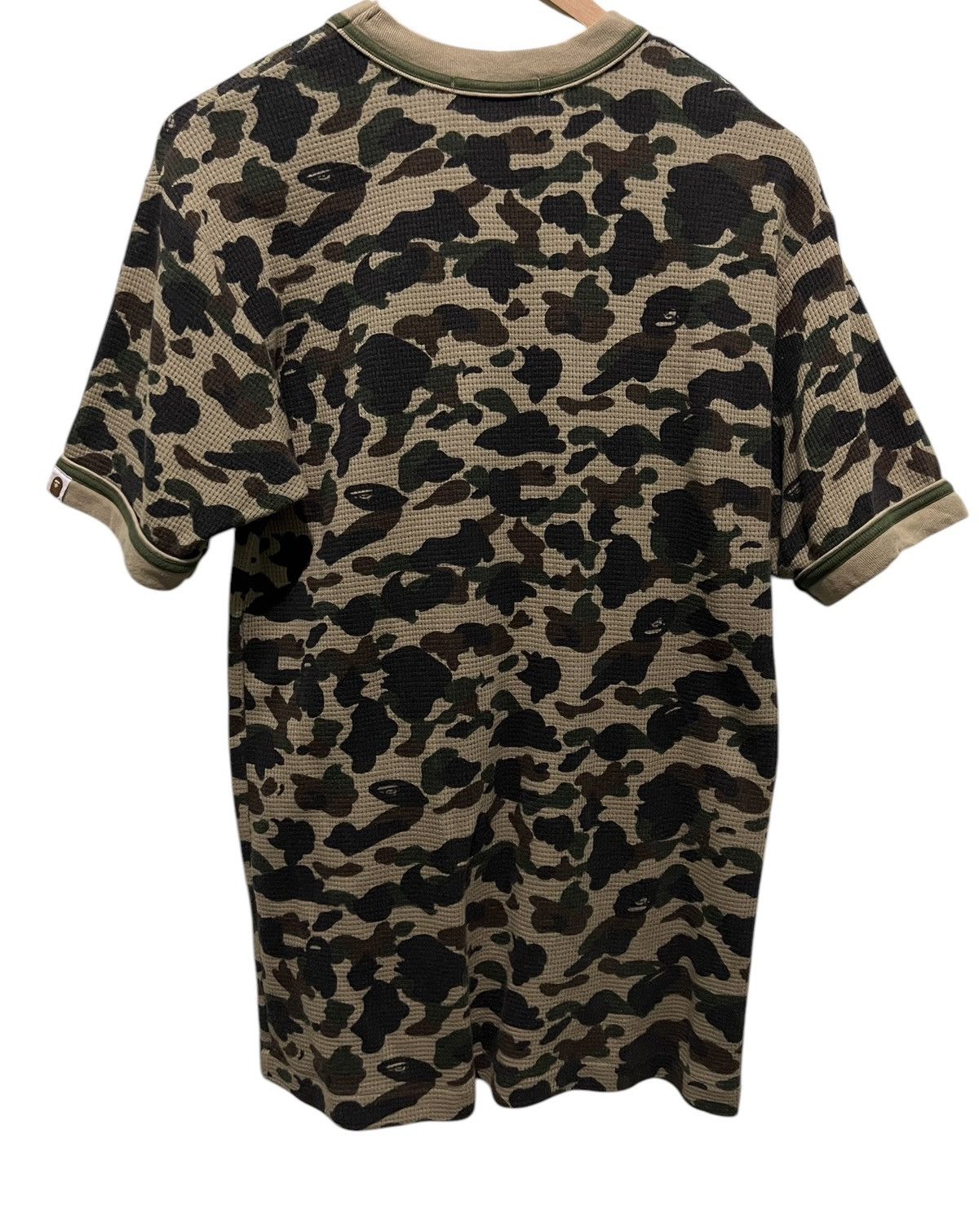 Bape BAPE Full Camo Green Thermal Ringer Tshirt Size US M / EU 48-50 / 2 - 7 Thumbnail