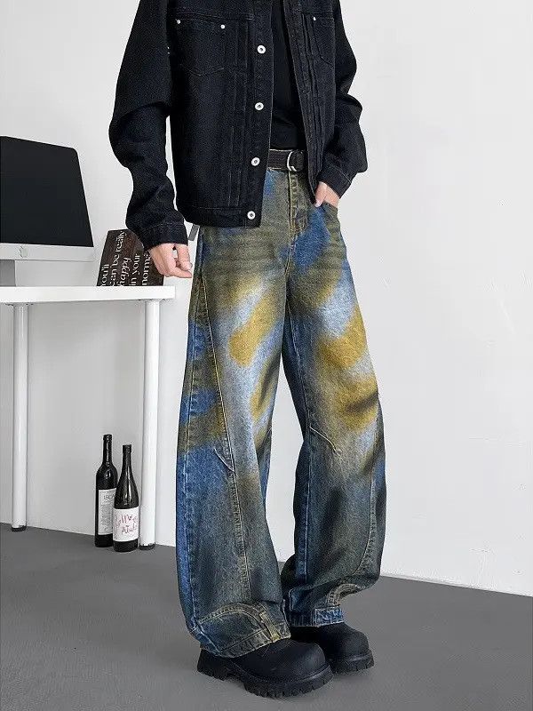 Japanese Brand Retro loose inverted wide leg jeans Size US 32 / EU 48 - 3 Thumbnail