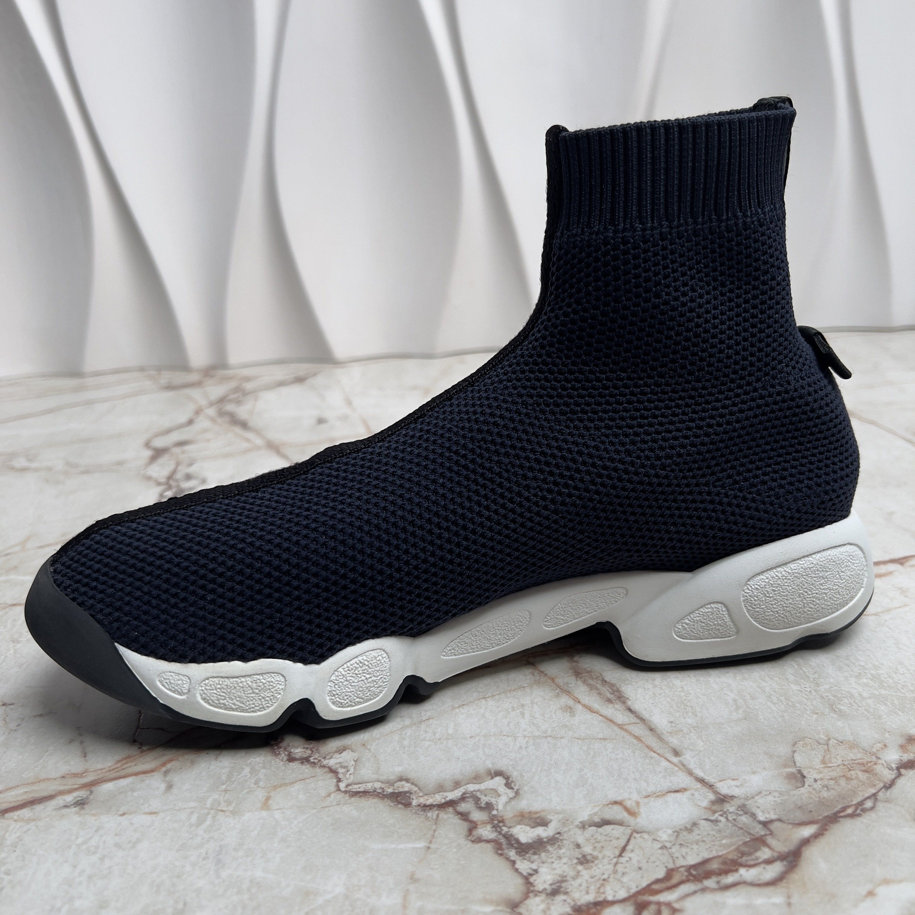 Dior Fusion Knit Sock Sneakers Blue Mesh Size US 7.5 / IT 37.5 - 5 Thumbnail