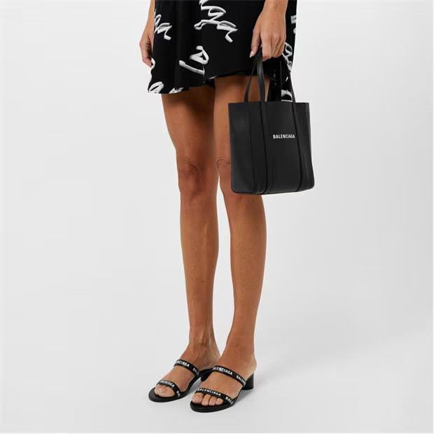 Balenciaga o1g2r1mq0924 Round Heeled Sandals in Black & White Size US 6 / IT 36 - 5 Thumbnail