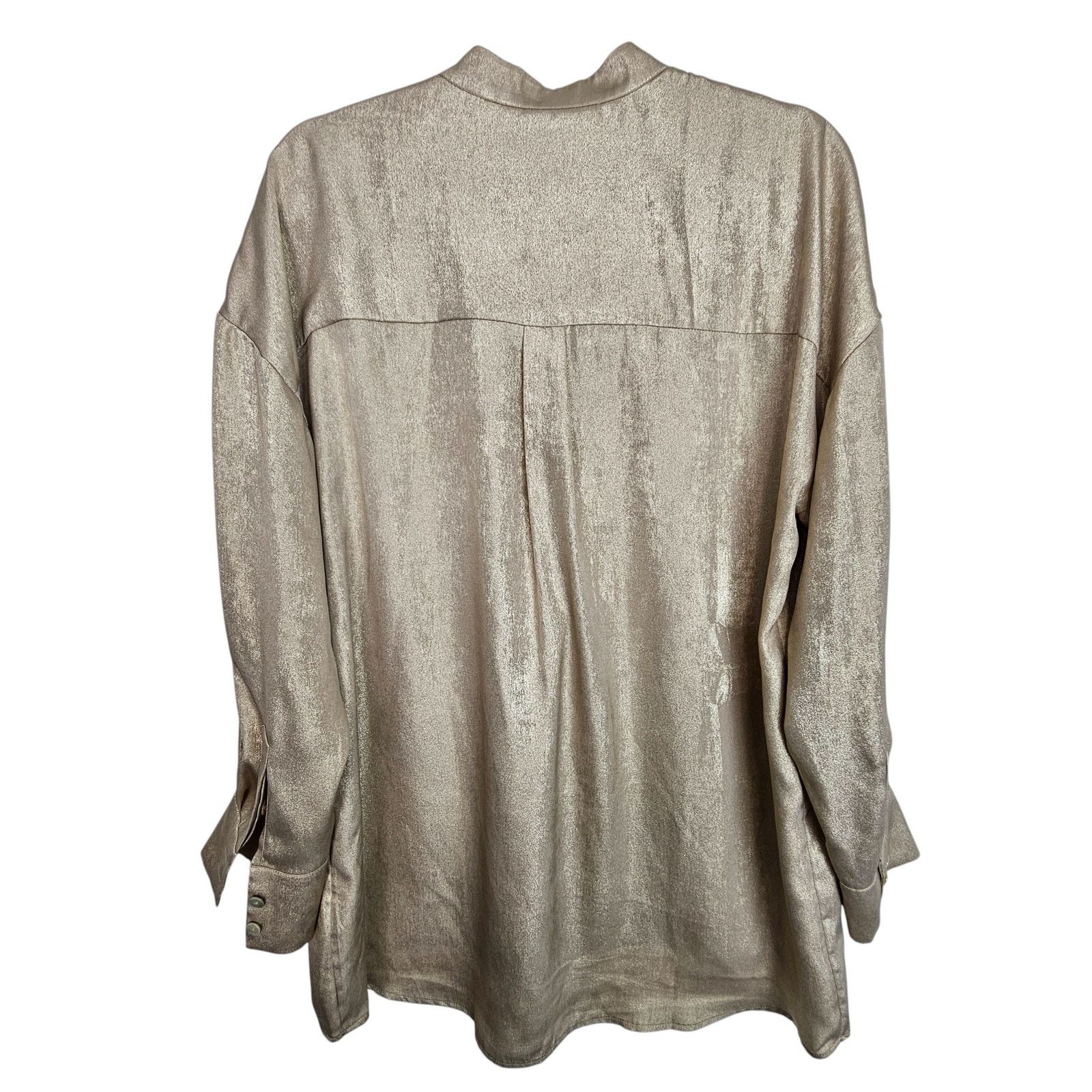 Soft Surroundings Soft Surroundings Womens Gold Metallic Tunic Sz M Lagenlook Size M / US 6-8 / IT 42-44 - 8 Thumbnail