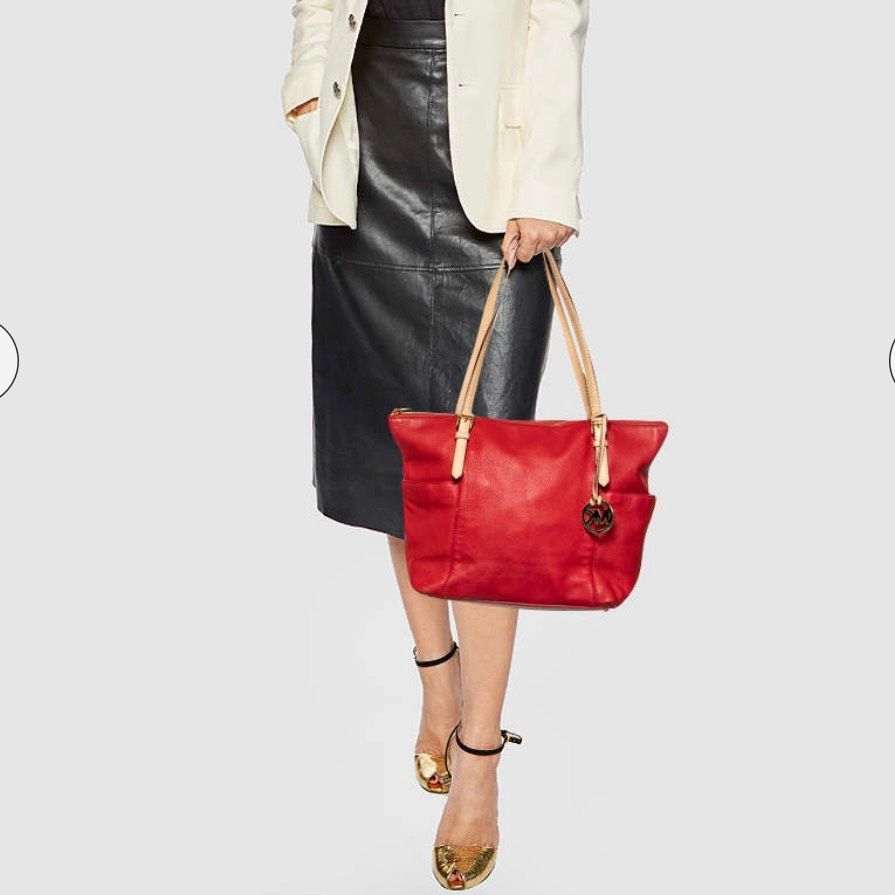 Michael Kors Michael Kors Jet Set Shoulder Tote Bag Hand Painted Metallic Sunrise Red Multi Size ONE SIZE - 5 Thumbnail