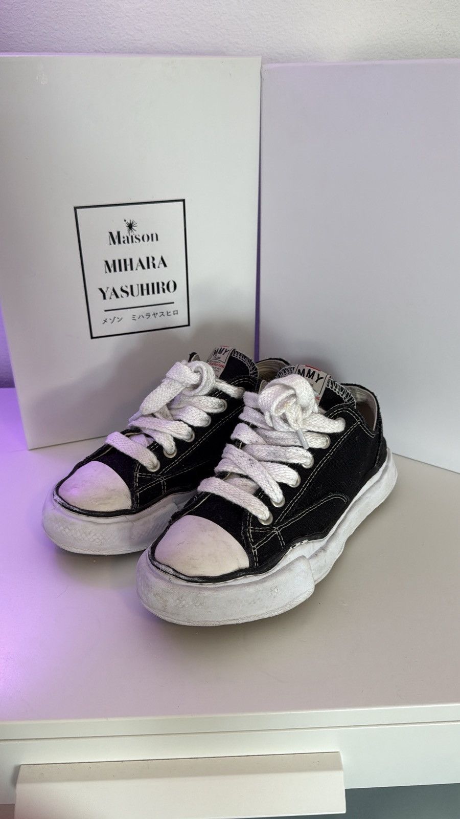 Maison MIHARA YASUHIRO Maison Mihara Yasuhiro OG Sole Canvas Low Black | Size 39 Size US 6.5 / EU 39-40 - 1 Thumbnail