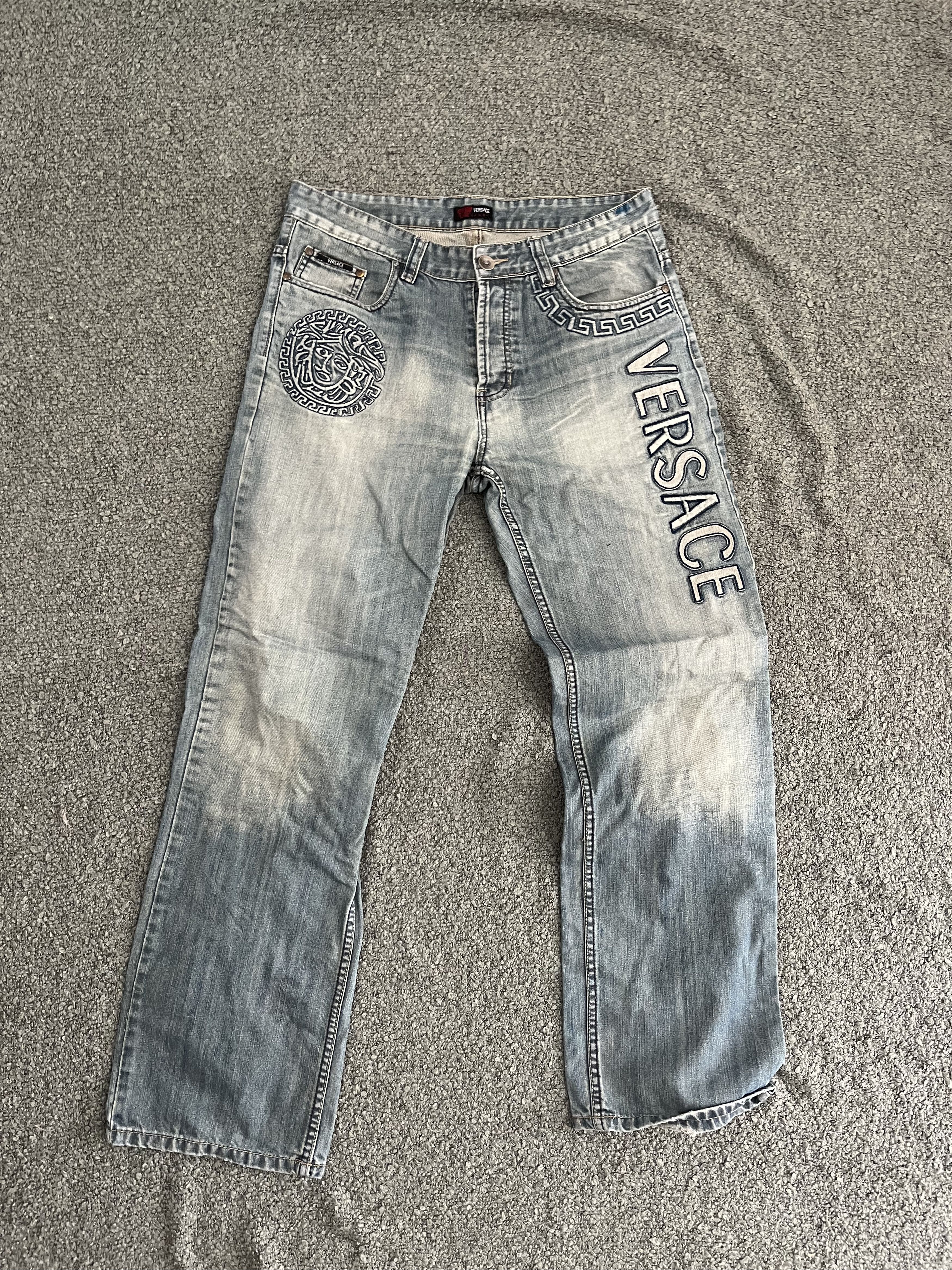 Versace Vintage Versace Medusa Denim Size US 34 / EU 50 - 1 Thumbnail