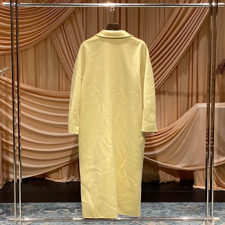 Max Mara Max Mara 101 801 Spring/Summer Light Yellow Cashmere Coat Size M / US 6-8 / IT 42-44 - 2 Thumbnail