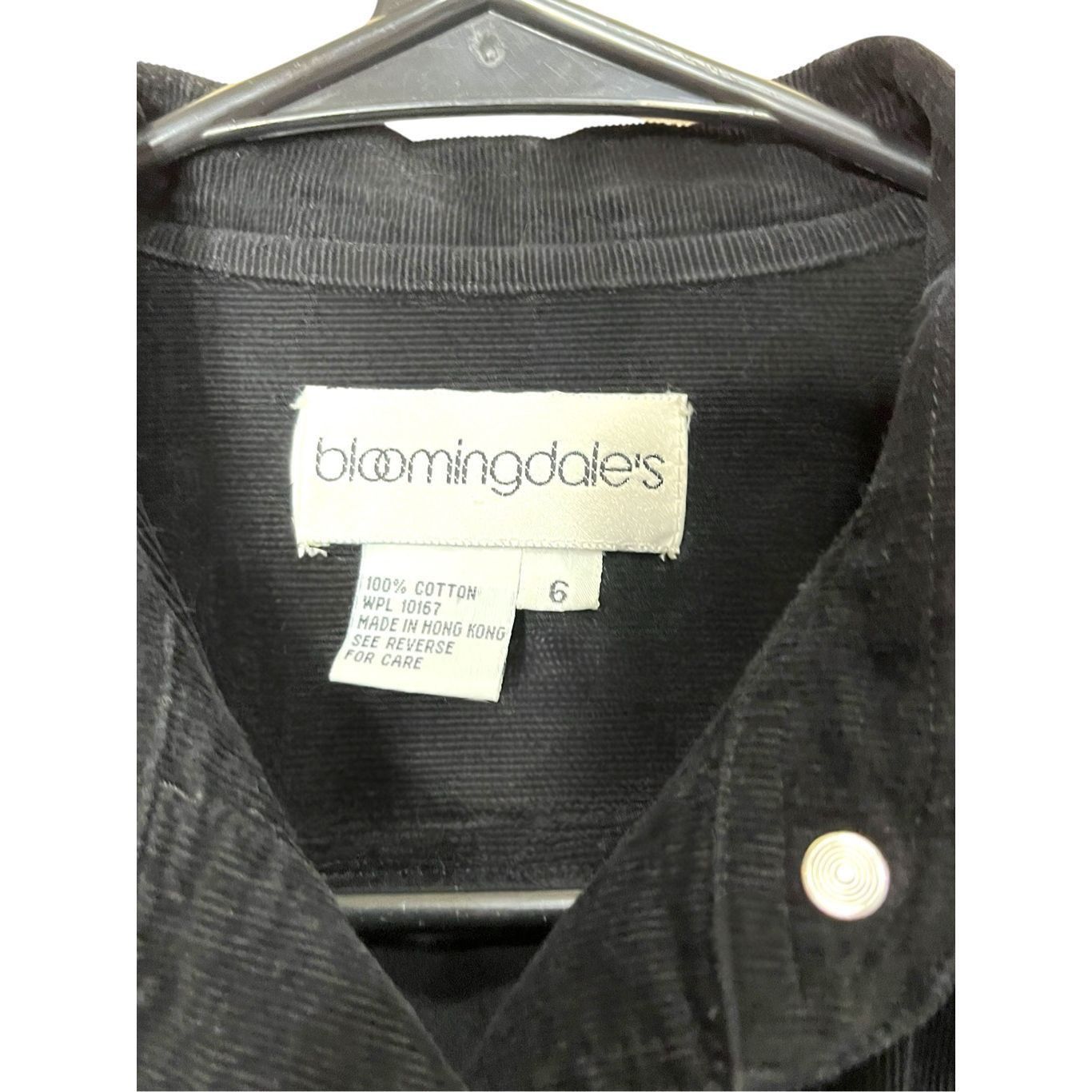 Bloomingdale's Vintage Bloomingdale’s Black Corduroy Long Sleeve Button Fro Size M / US 6-8 / IT 42-44 - 6 Thumbnail
