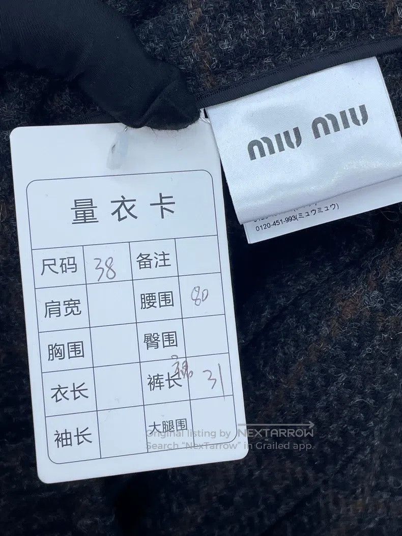 Miu Miu Miu Miu 38 Checked pleated miniskirt Size 37" - 6 Thumbnail