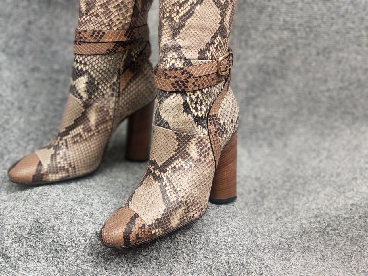 Gucci Gucci Authentic Python Snake Horsebit Knee Zip High Boots Size US 9.5 / IT 39.5 - 9 Thumbnail