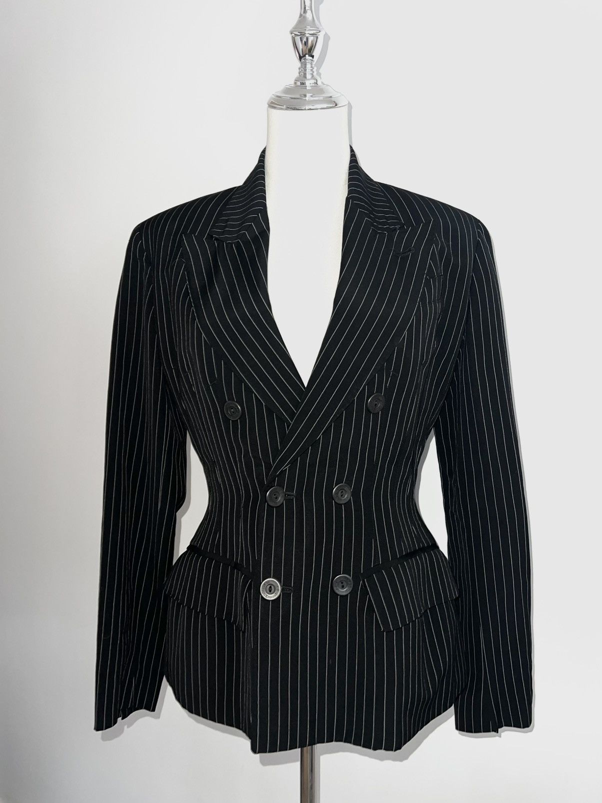 Jean Paul Gaultier Jean Paul Gaultier Classique Paris Pinstripe Blazer, 1990s Size S / US 4 / IT 40 - 3 Thumbnail