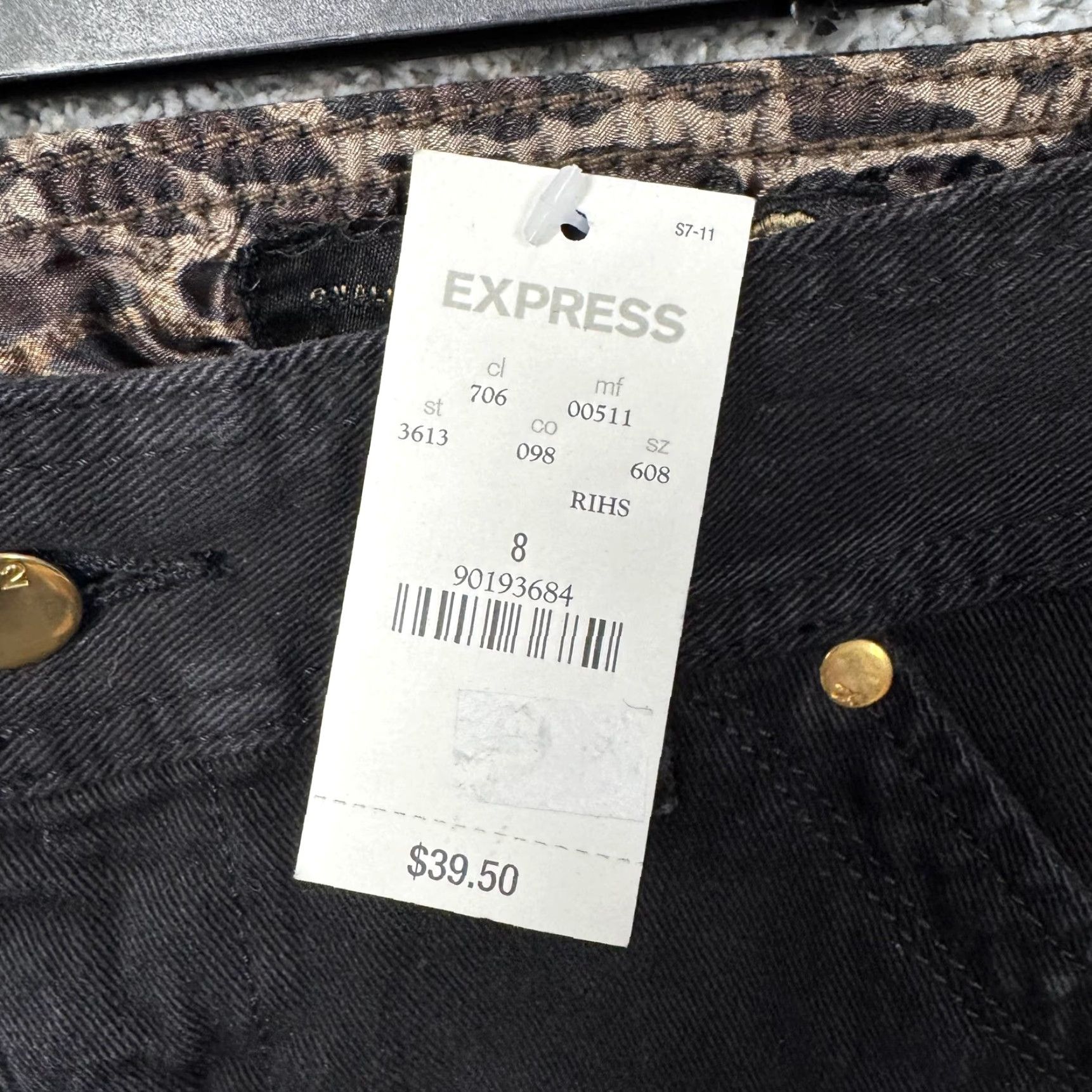 Express Express X2 Denim Mini Skirt 8 Black Pockets Casual Retro Y2K Club Going Out Womens Size 30" / US 8 / IT 44 - 2 Thumbnail