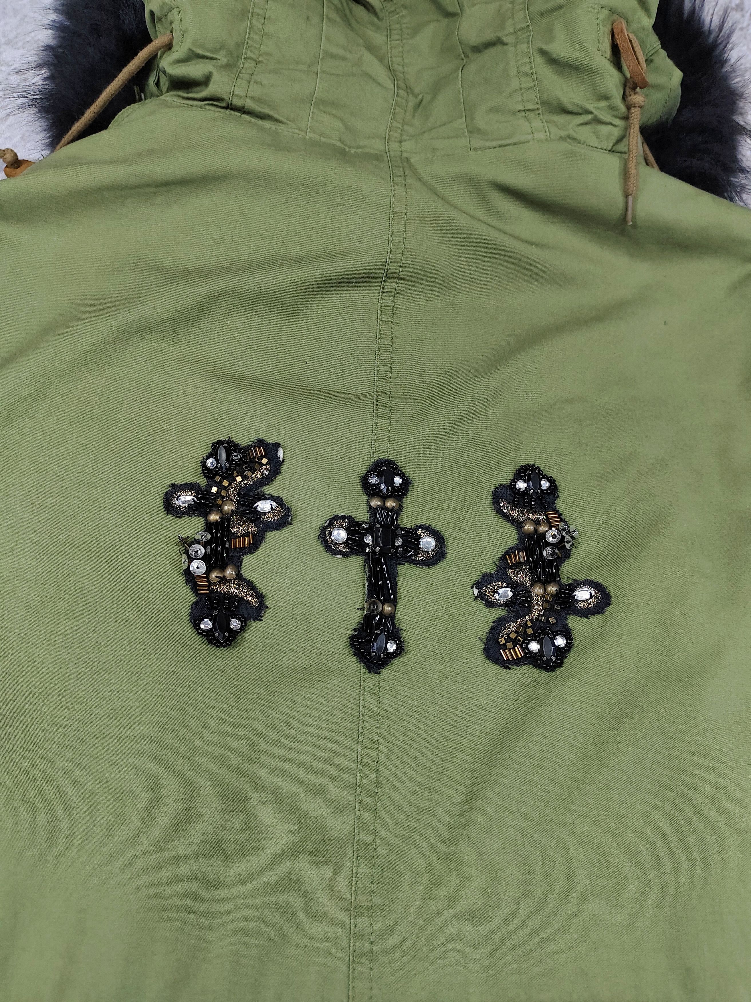 MR & MRS ITALY Mr & Mrs Italy-Beaded Sequin Patch Racoon Fur Military Parka Size US M / EU 48-50 / 2 - 12 Thumbnail