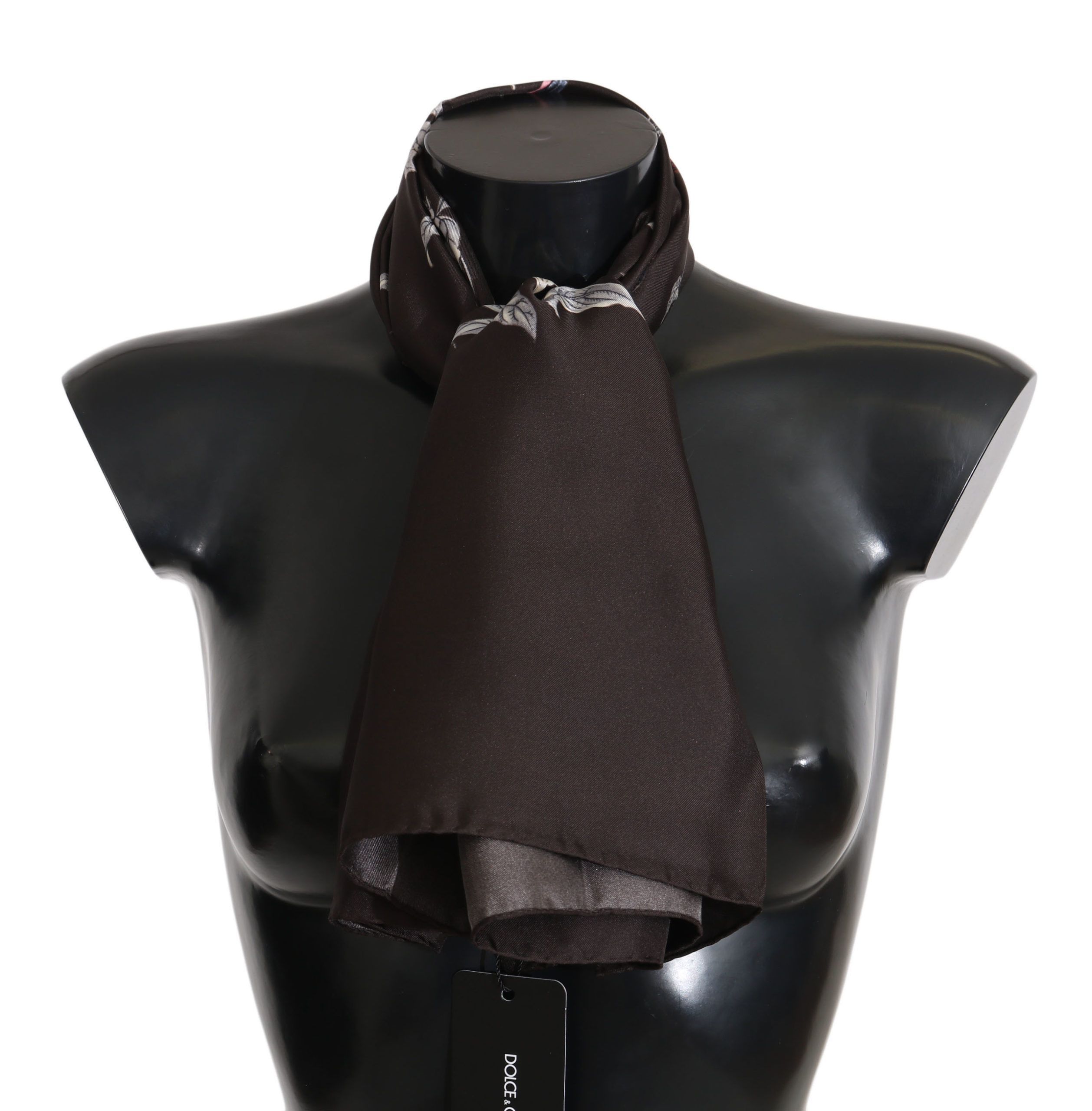 Dolce & Gabbana Elegant Silk Scarf Wrap in Luxe Women's Brown Size ONE SIZE - 1 Thumbnail