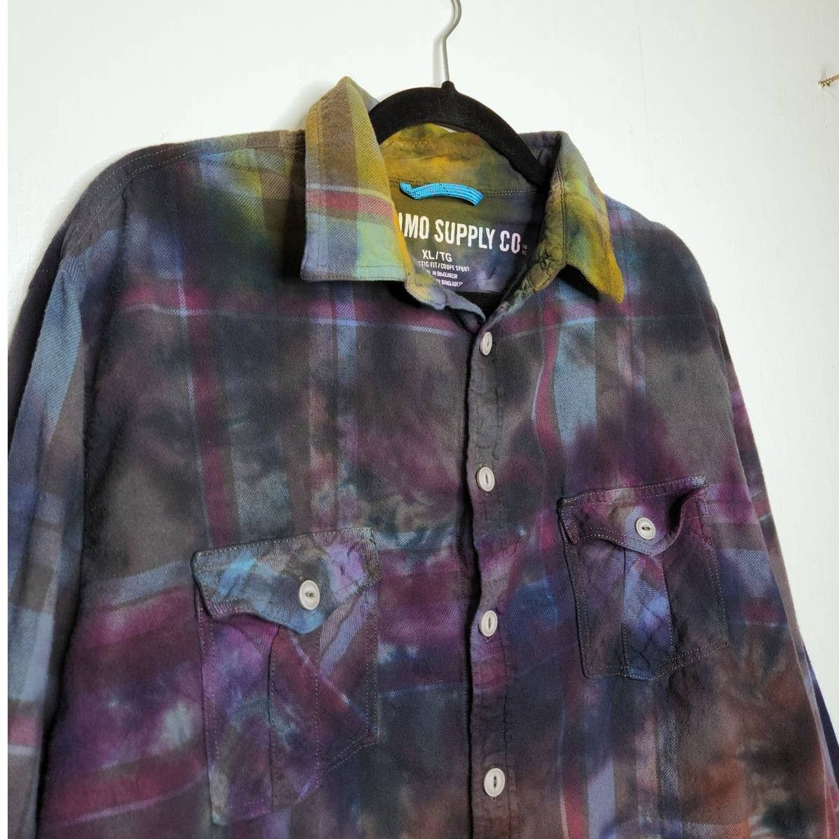 Mossimo Flannel Custom Ice Tie Dye Grunge Cobain Earth Tones Nature Size US XL / EU 56 / 4 - 5 Thumbnail