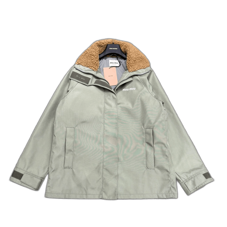 Miu Miu Miu Miu Fur Collar Windbreaker Jacket Size US M / EU 48-50 / 2 - 1 Thumbnail