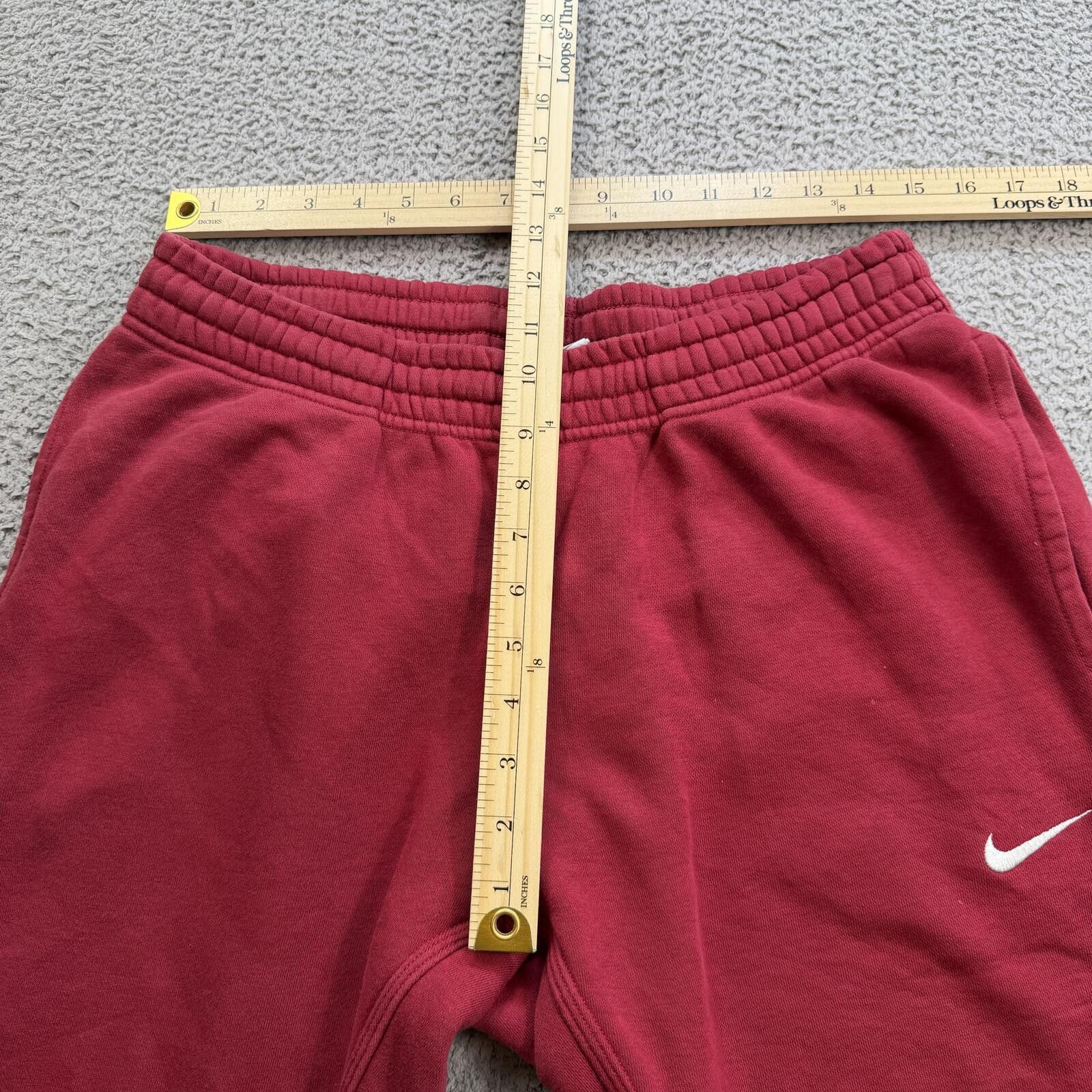 Nike Nike Red Fleece Jogger Sweatpants L Swoosh Lounge Pants Size US 34 / EU 50 - 4 Thumbnail
