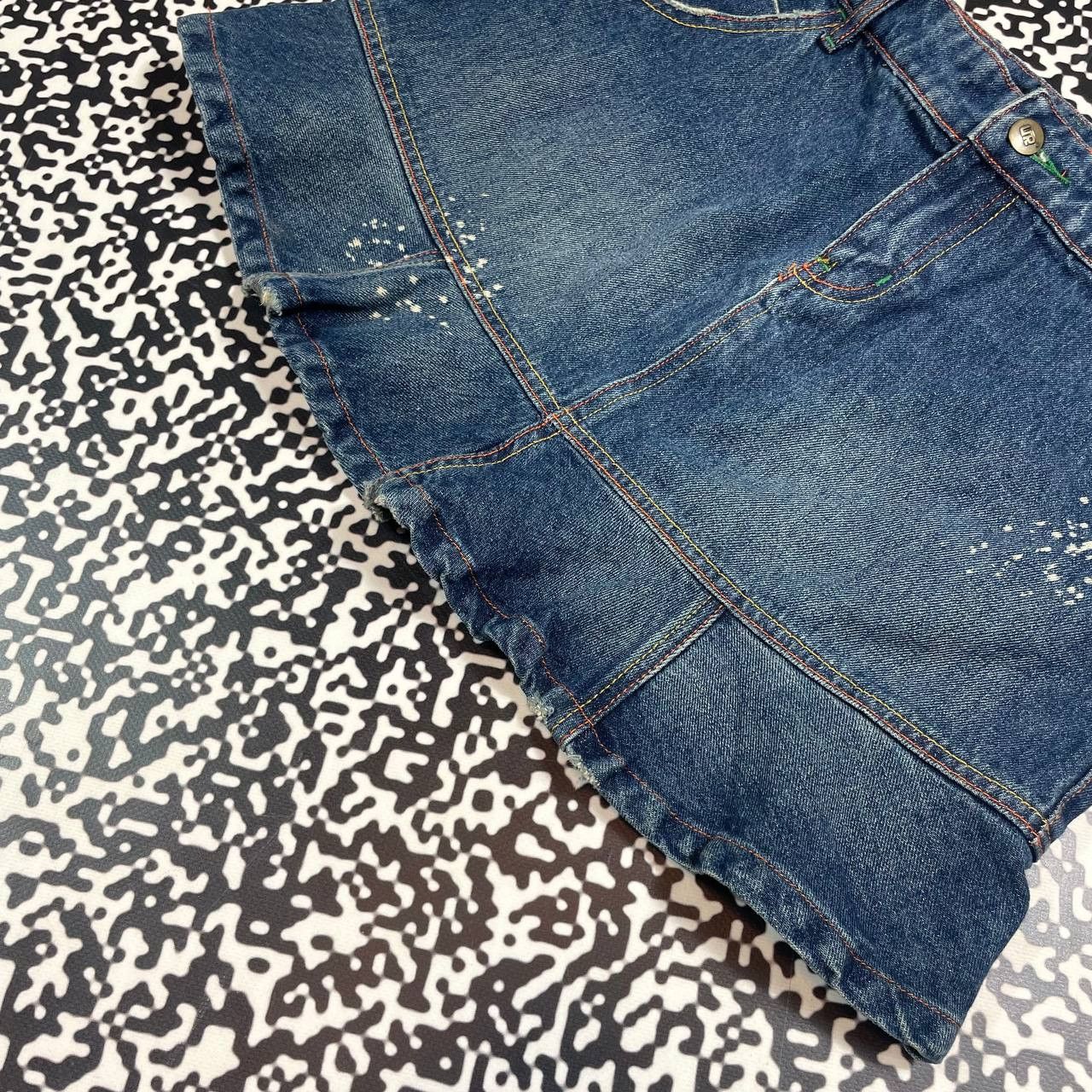 Japanese Brand Vintage Y2K Japanese Flared Denim Retro Mini Skirt 90s Size 28" / US 6 / IT 42 - 10 Thumbnail