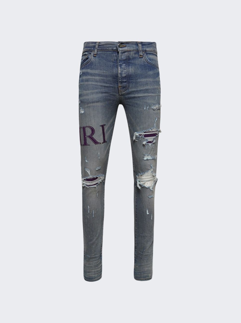 o1gr1nt0924 Serif Logo Jeans in Clay Indigo
