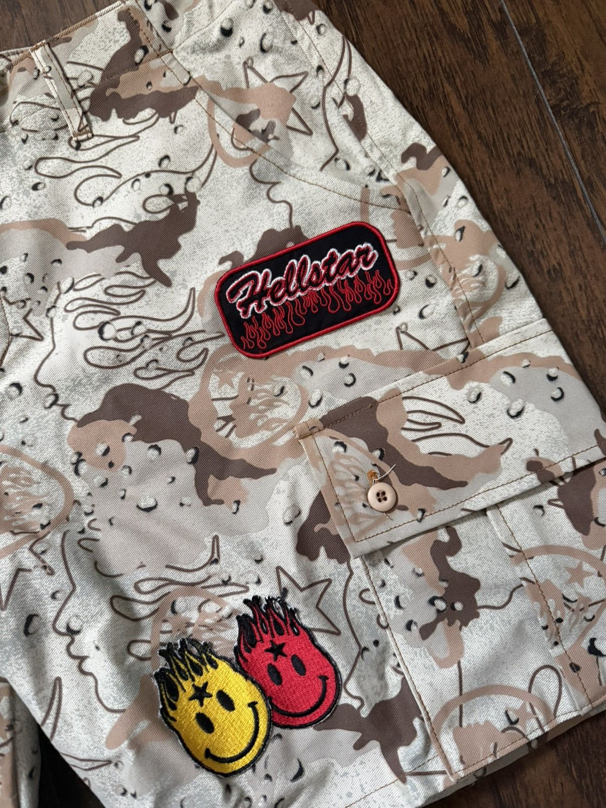 HELLSTAR HELLSTAR Desert Camo Cargo Shorts Size US 38 / EU 54 - 3 Thumbnail