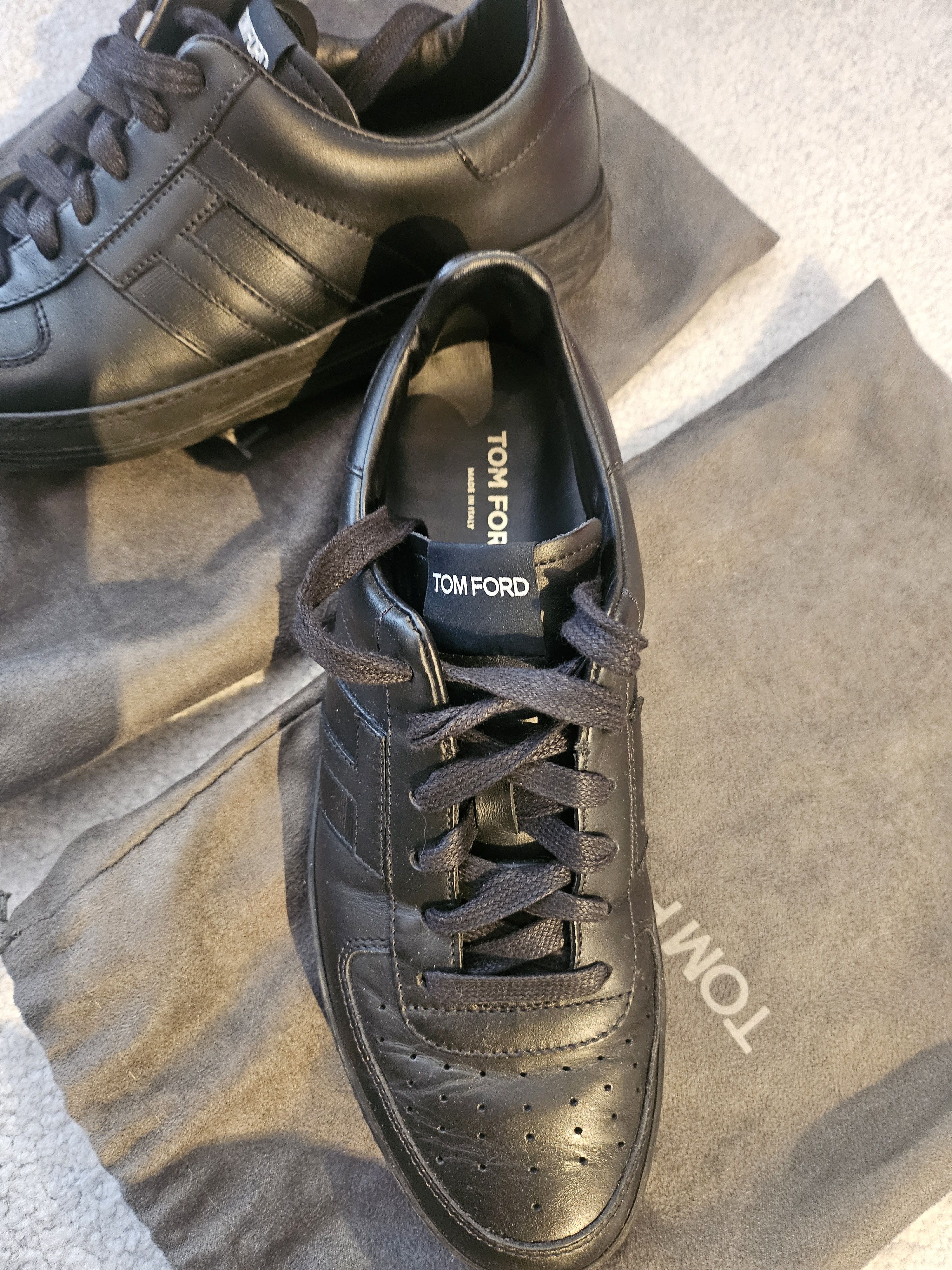 Tom Ford Tom Ford Black Shoes (Gold Logo) Size US 8 / EU 41 - 2 Thumbnail